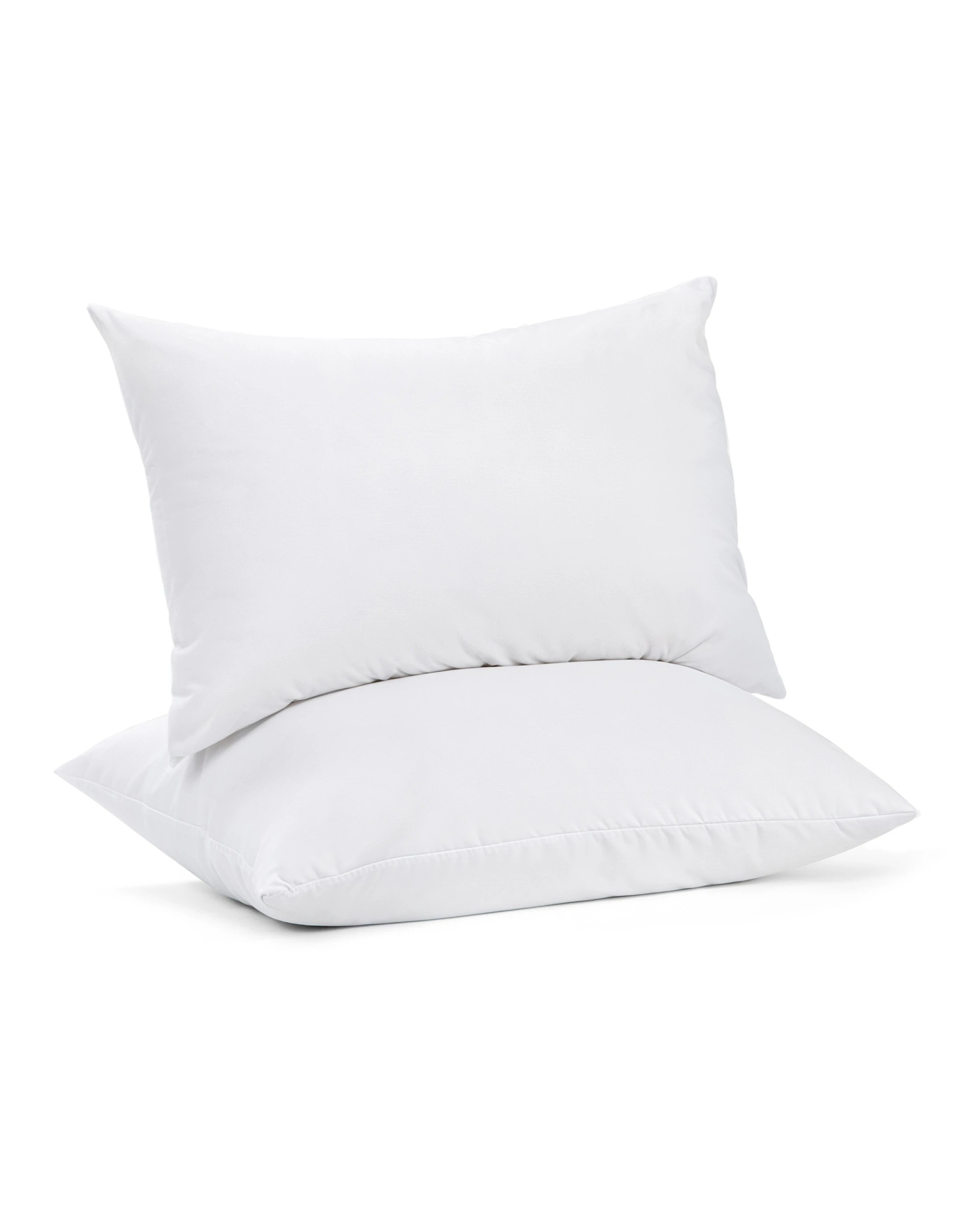 1 Hacienda 100 Percent Cotton Pillow Cover with 800g Poly Fill Hypoallergenic, Antibacterial, and Cooling Technology 2 PK, 1 of 6