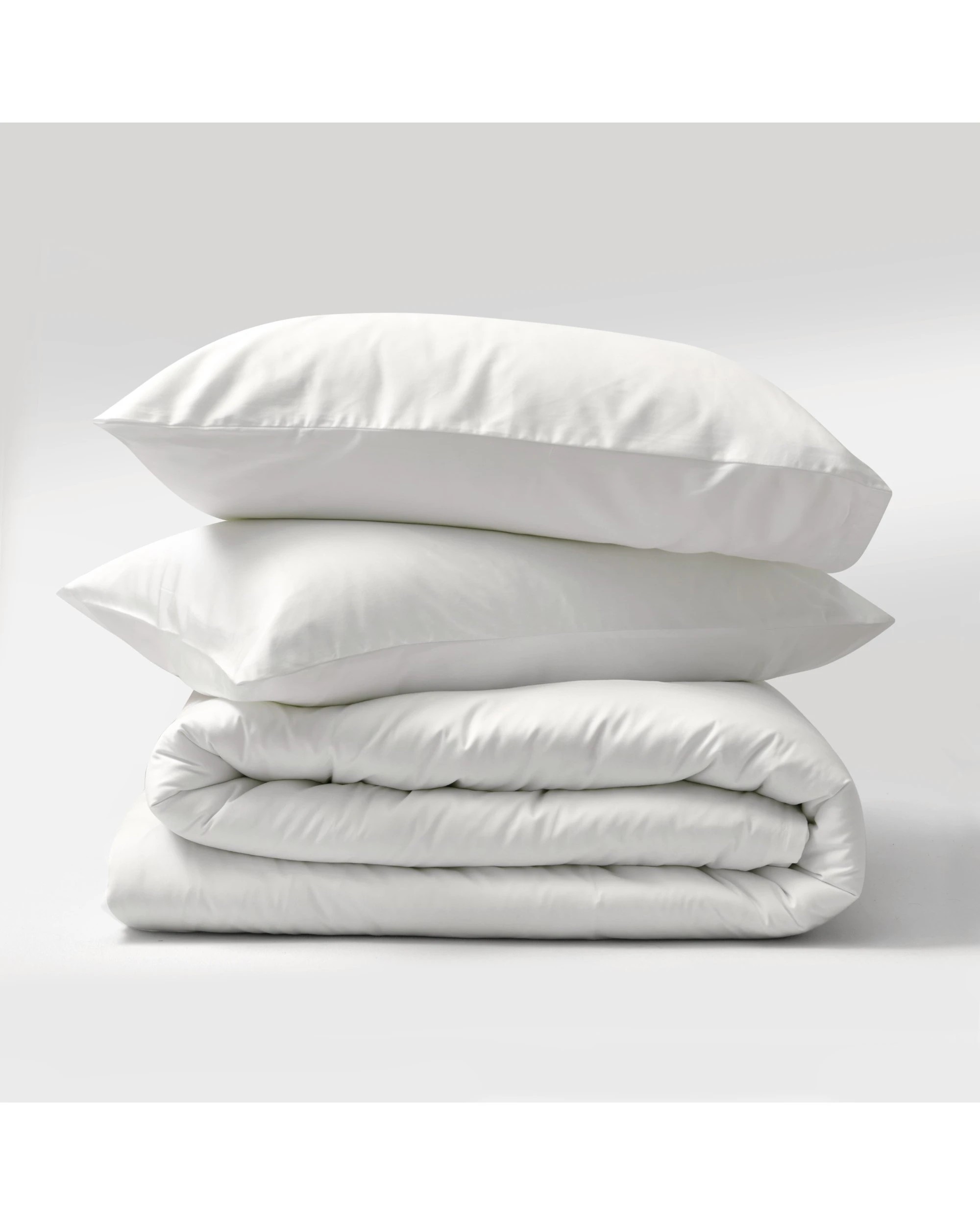 2 Serene 400TC Bamboo Cotton Sateen Quilt Cover Set - Double Bed - White, 2 of 5