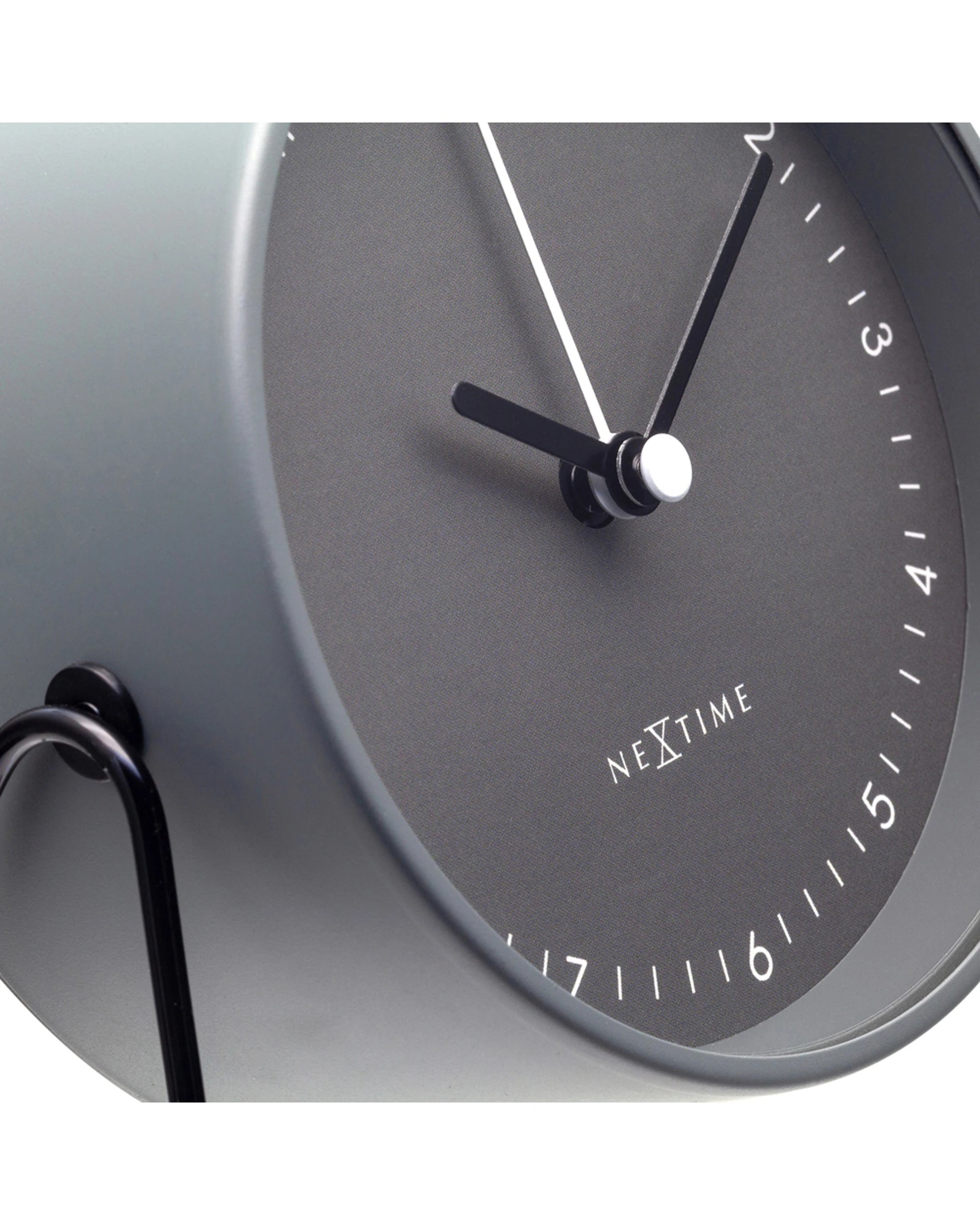 4 NEXTIME Berlin Table Alarm Clock Silent Movement With Night Light - Grey, 4 of 7