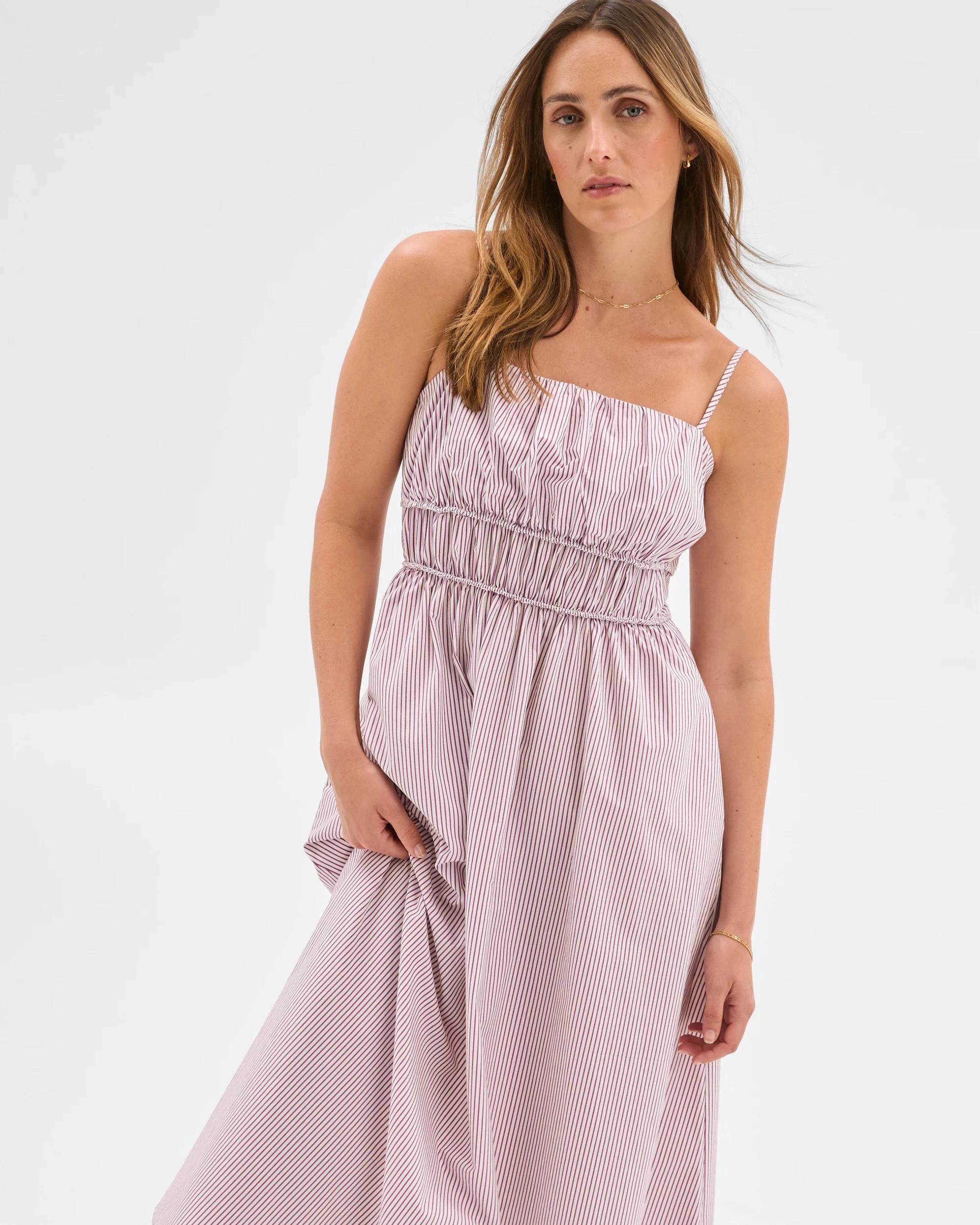 4 Target Woman Australian Cotton Channel Tie Maxi Dress STRIPE, 4 of 6