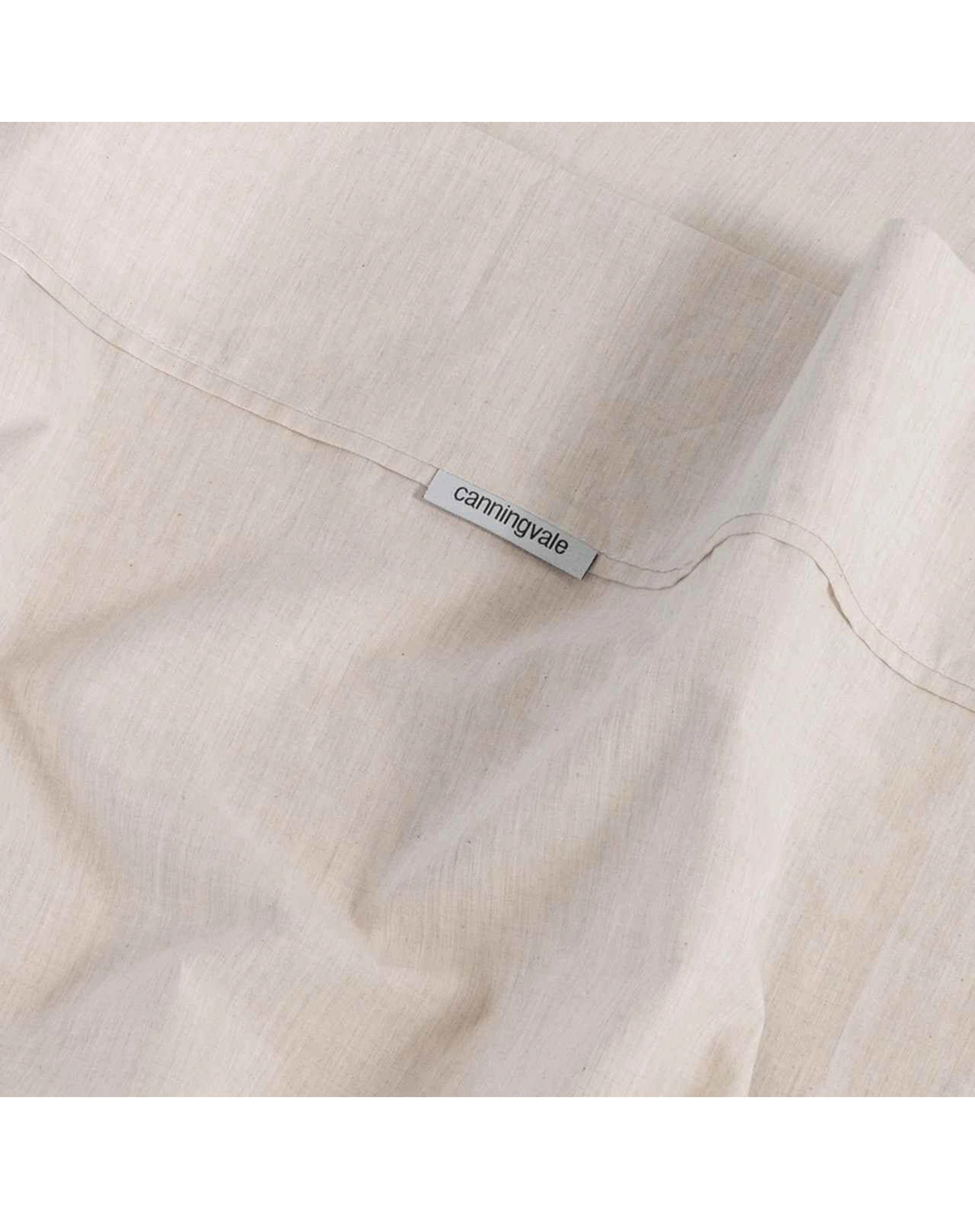 3 Canningvale Vintage Softwash 100 Percent Cotton Oatmeal MElange Sheet Set - King Single Bed - Beige, 3 of 4