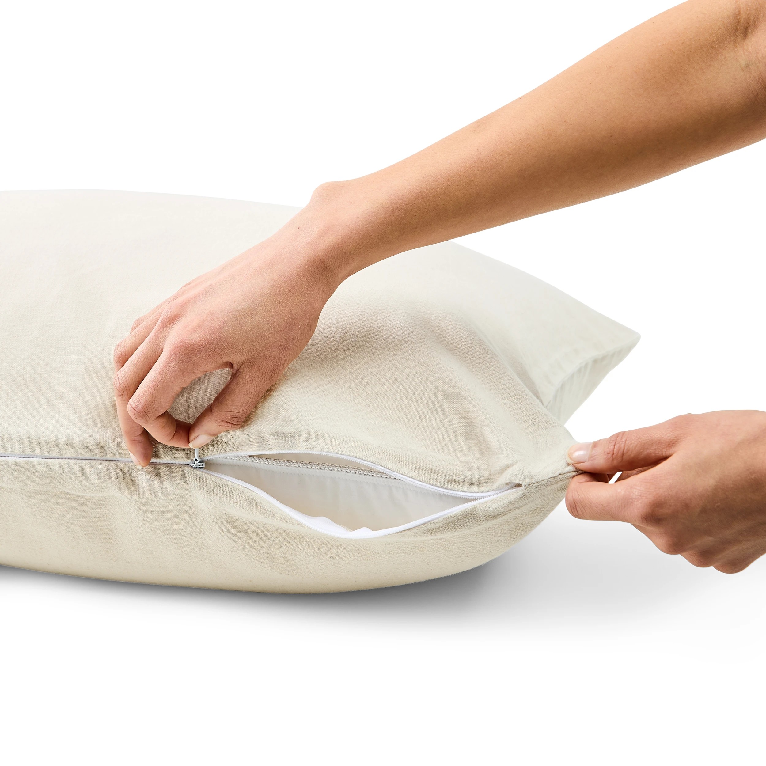 8 Stripe Linen Cotton Quilt Cover Set - King Bed, Port and Lilac, 8 of 8