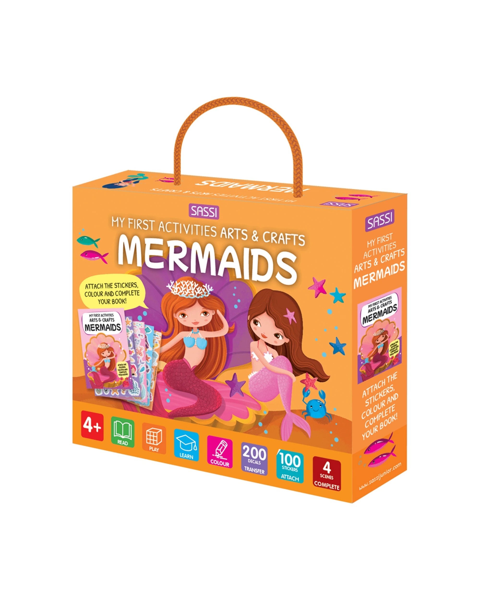 1 Sassi Arts Crafts Kids Children Activity Colouring Book Mermaids - Multi, 1 of 3