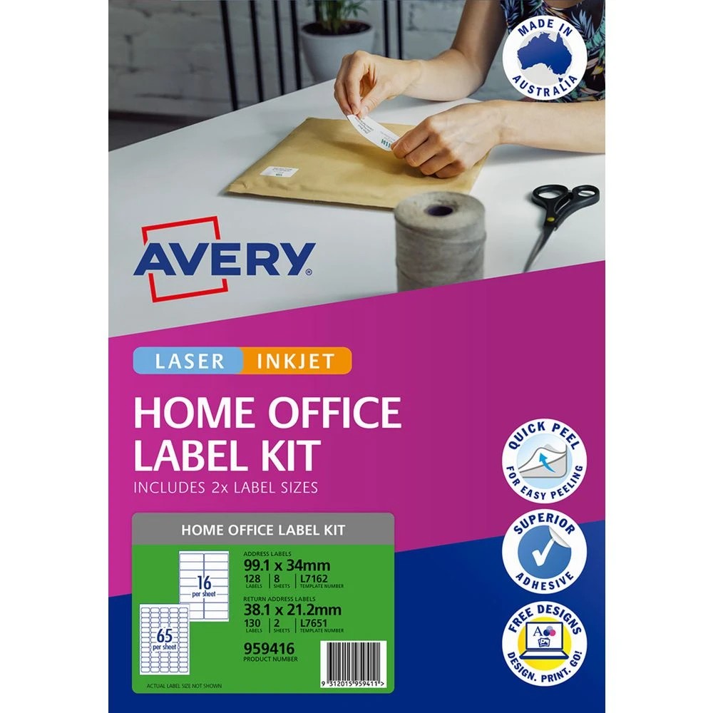 2 Avery Premium White Address Label Kit AveryEco 16/65UP 10sh, 2 of 10