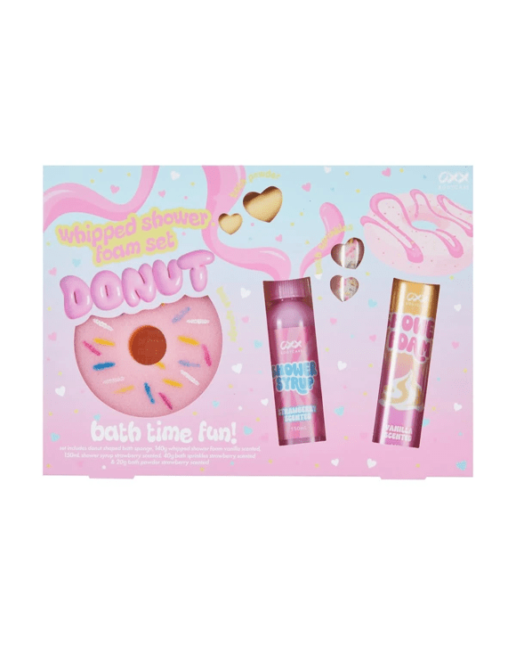 OXX Bodycare Donut Whipped Shower Foam Set - Strawberry and Vanilla Scented