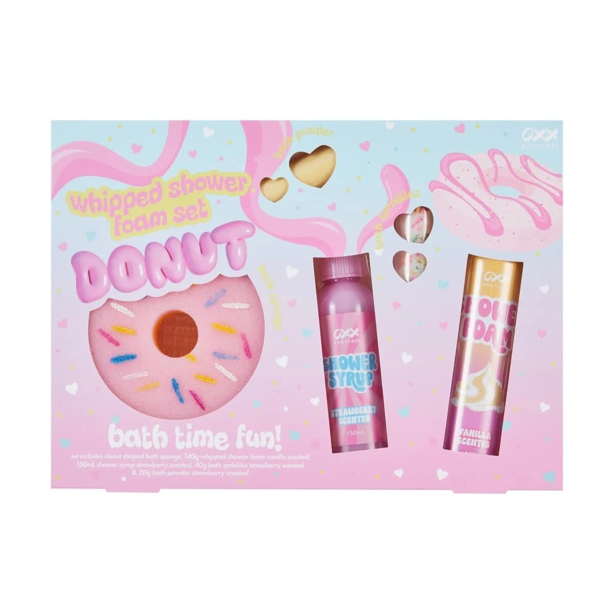 1 OXX Bodycare Donut Whipped Shower Foam Set - Strawberry and Vanilla Scented, 1 of 9