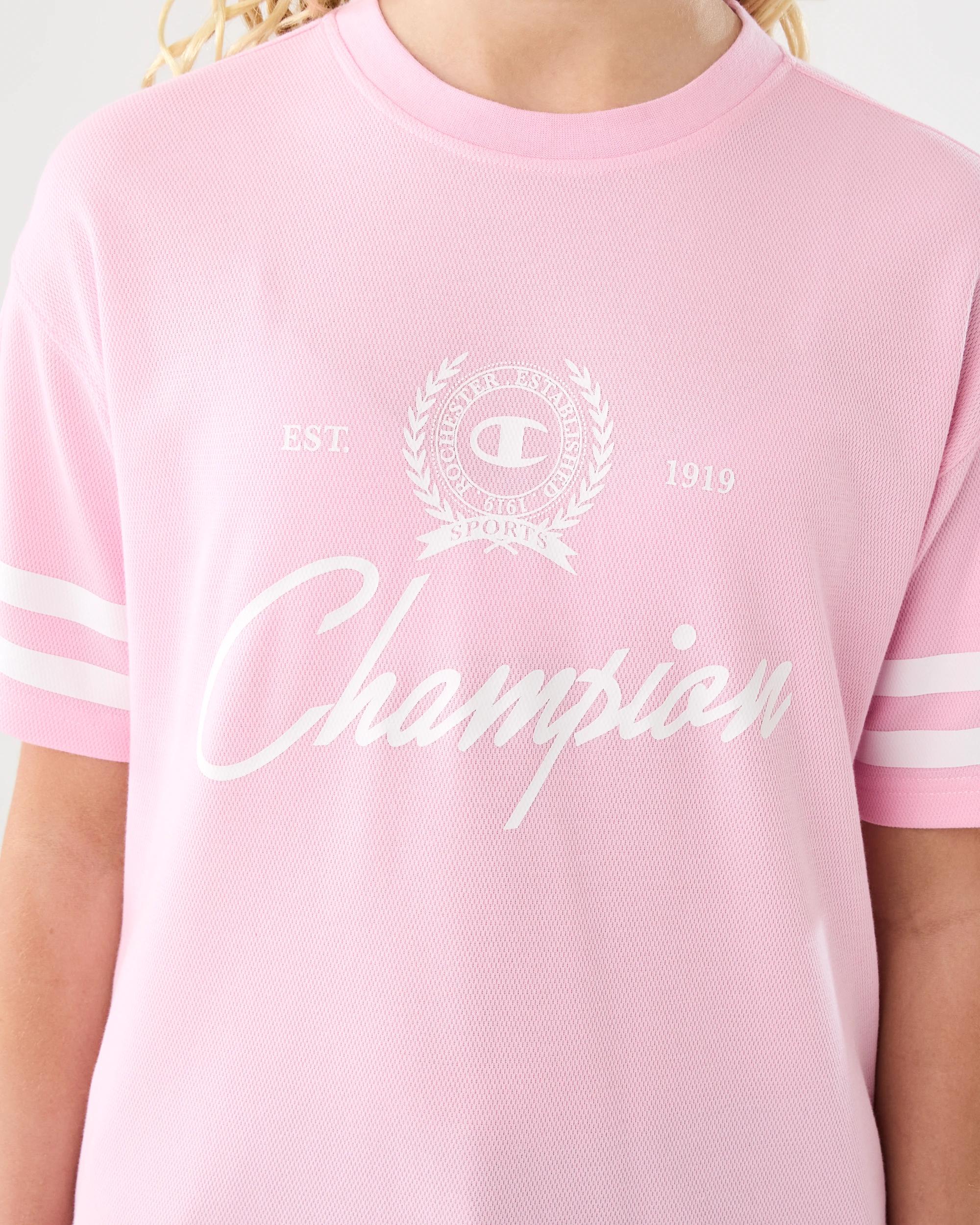 5 Champion Kids Mesh T-shirt Rose Pink, 5 of 8