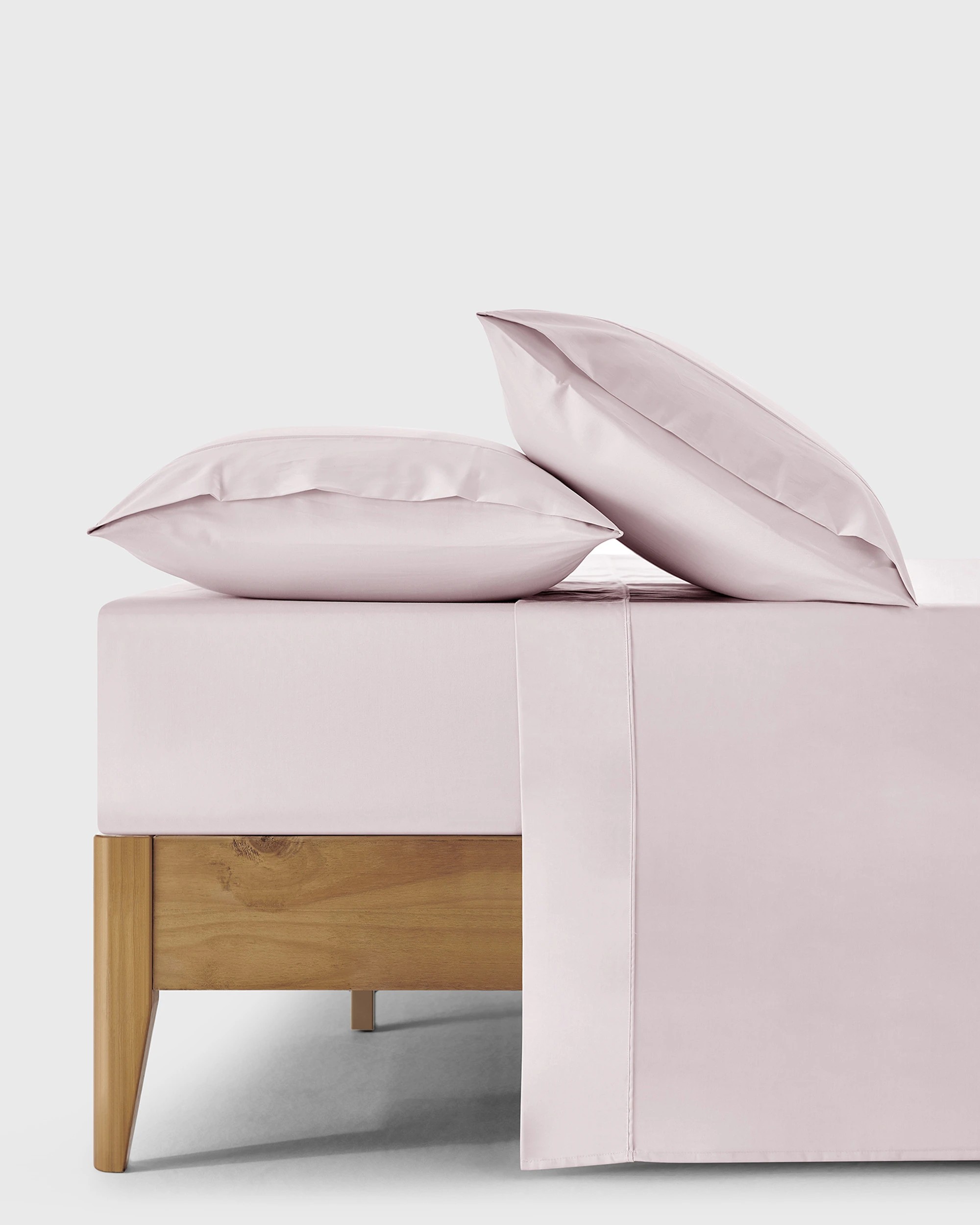 1 Dreamaker 400TC Premium Cotton Sateen Sheet Set - Double Bed - Petal, 1 of 7