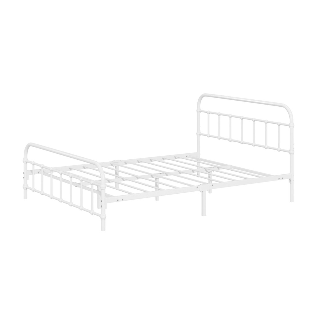 7 Oikiture Bed Frame Metal Bed Base Double Size Bed Platform
 - White, 7 of 9