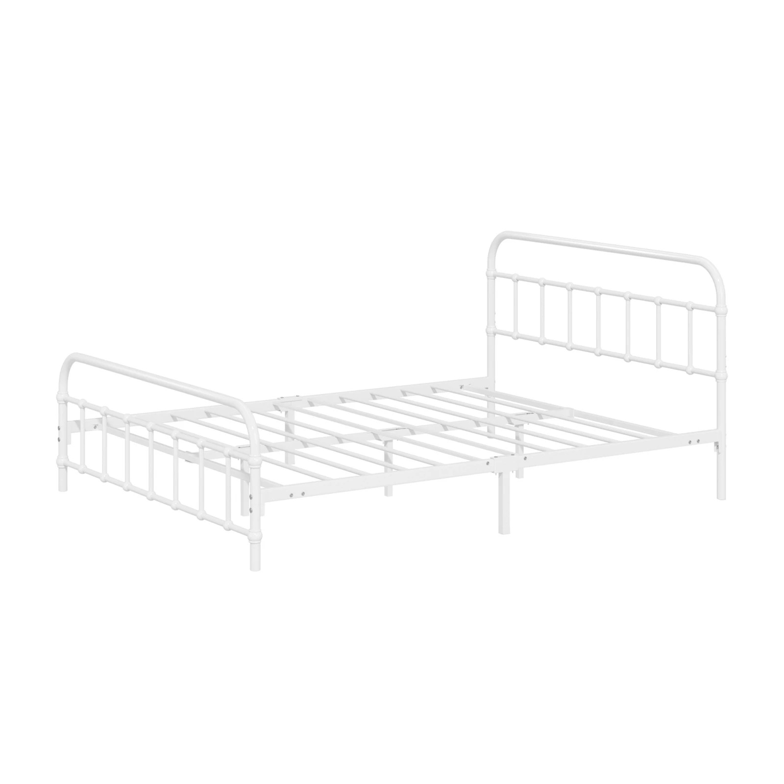 7 Oikiture Bed Frame Metal Bed Base Double Size Bed Platform
 - White, 7 of 9