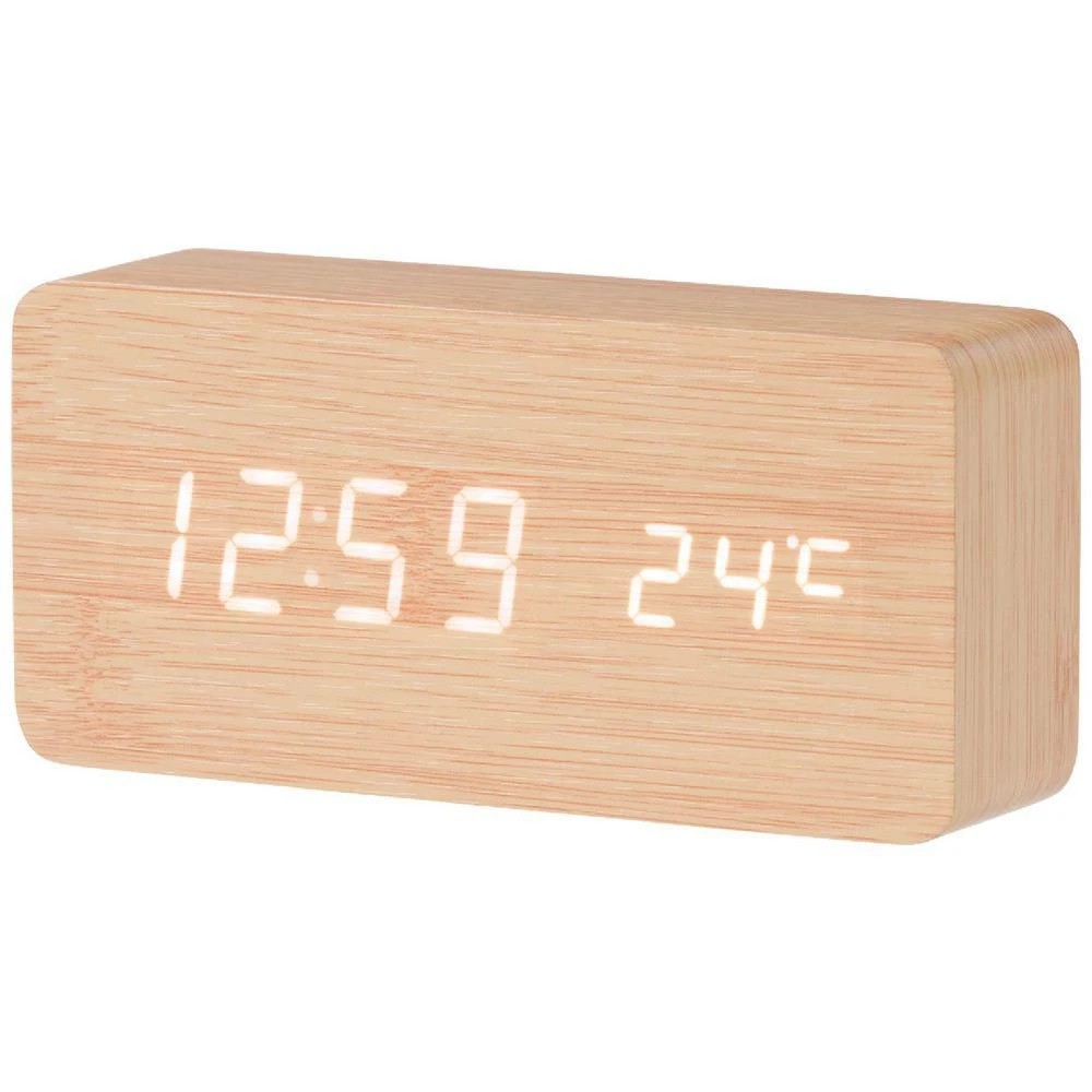 1 Otto Bamboo Digital Desk Clock, 1 of 3