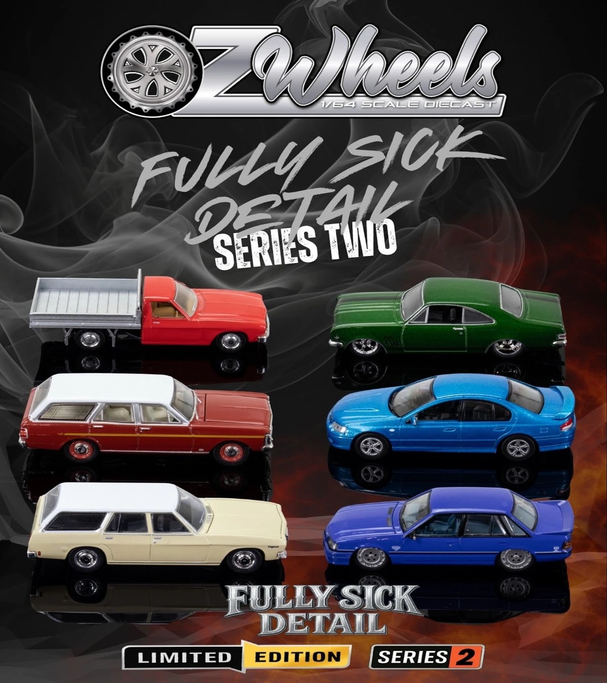 1 6 Pack OZ Wheels 1:64 Scale Series 2 Diecast Vehicle Set, 1 of 1