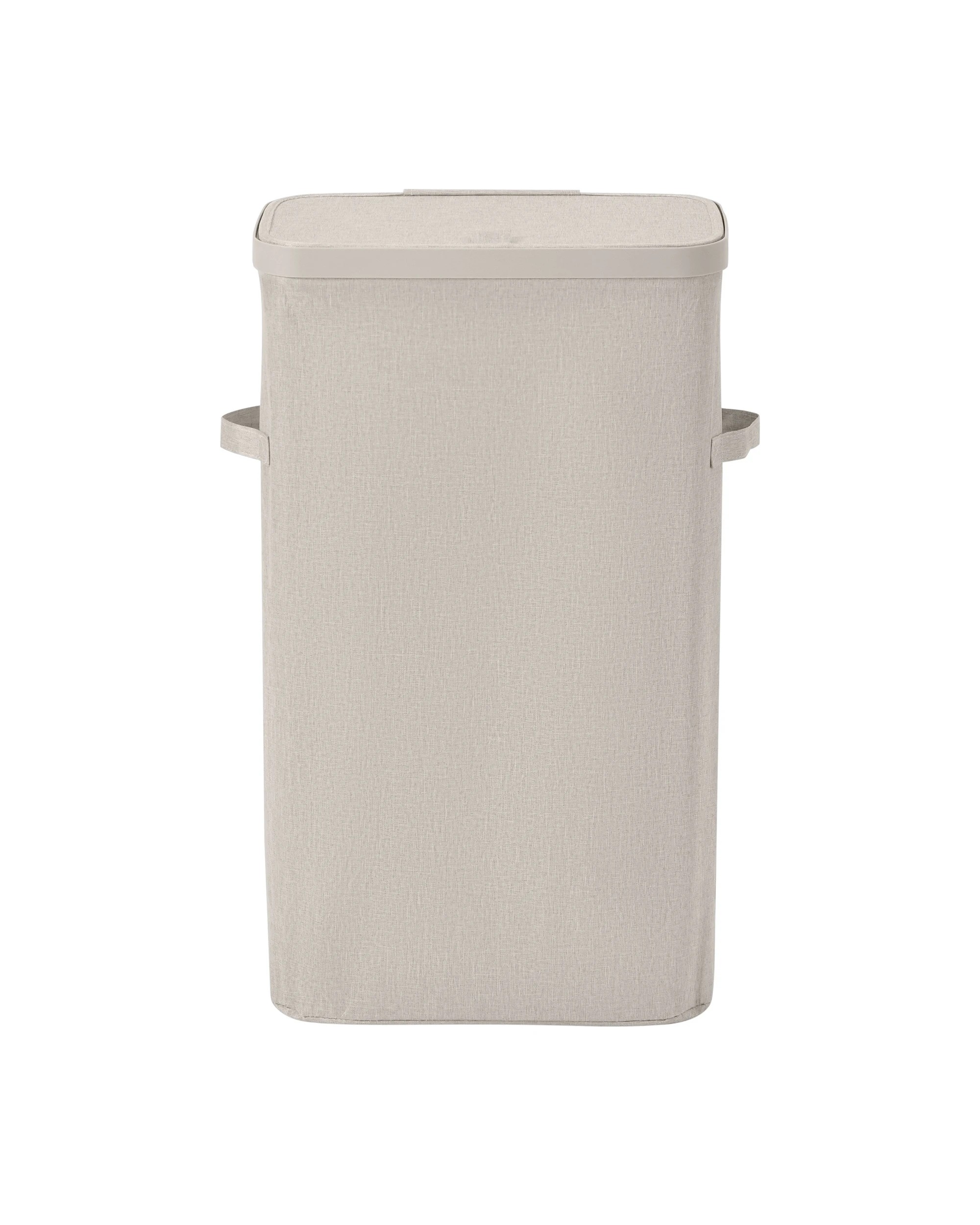 3 Sherwood Voyager Slim Laundry Hamper 40L Faux Linen 22x39x67cm - Natural, 3 of 10