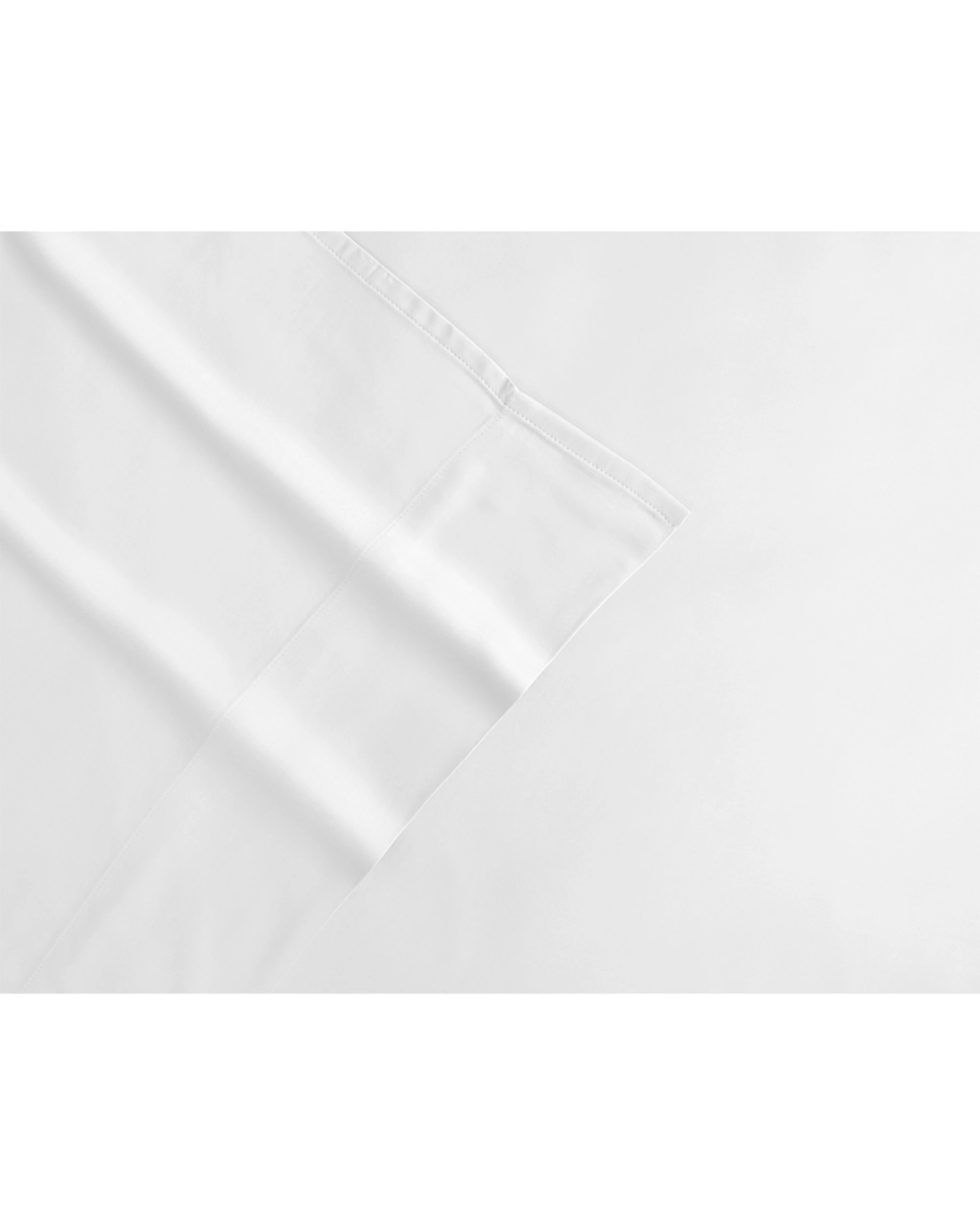 2 Algodon Rayon From Bamboo Fitted Sheet With 2 Pillowcases Set - Queen Bed - White, 2 of 4