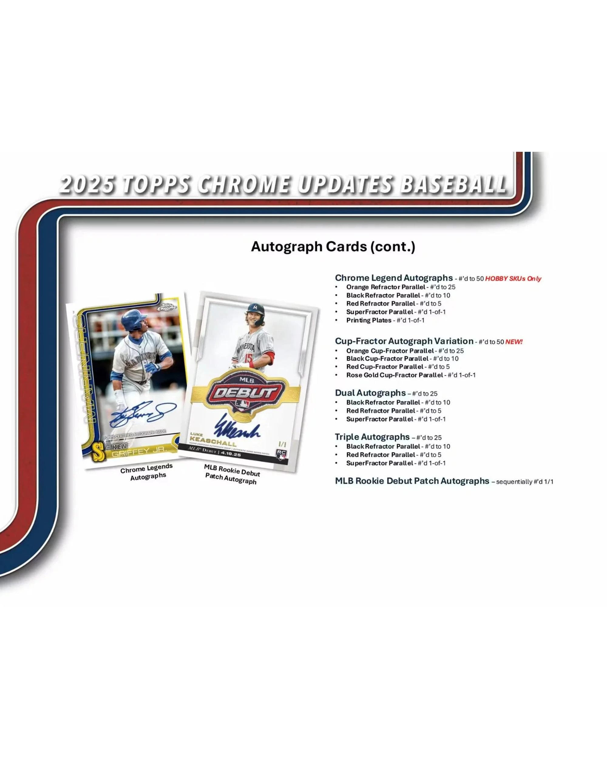 10 Topps Chrome MLB 2025 Update Series Baseball Jumbo Hobby Pack, 10 of 10