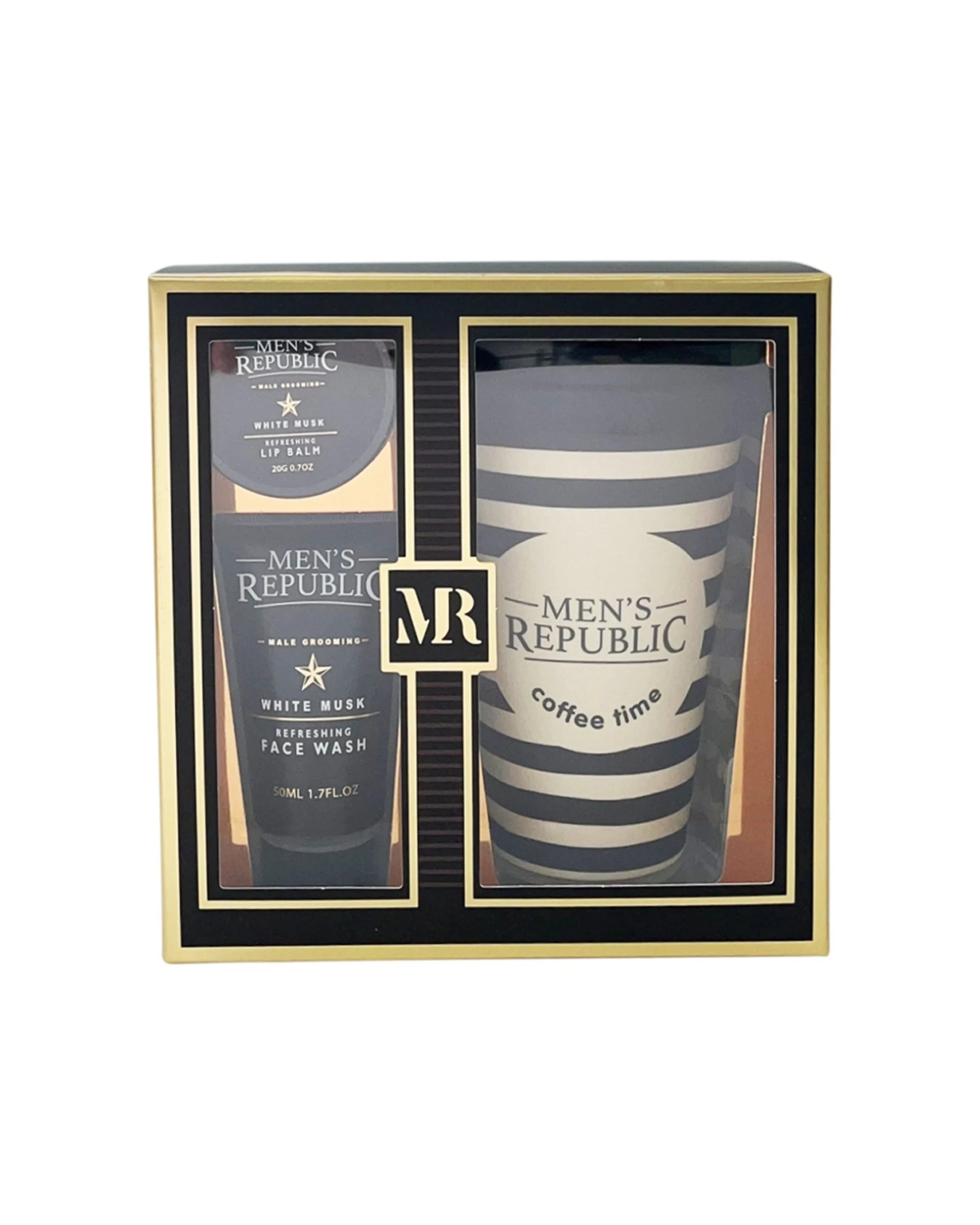 3 Men's Republic 3pc Men's Republic Grooming Kit Face Wash 50ml Lip Balm 20ml Reusable Cup - Multi, 3 of 5