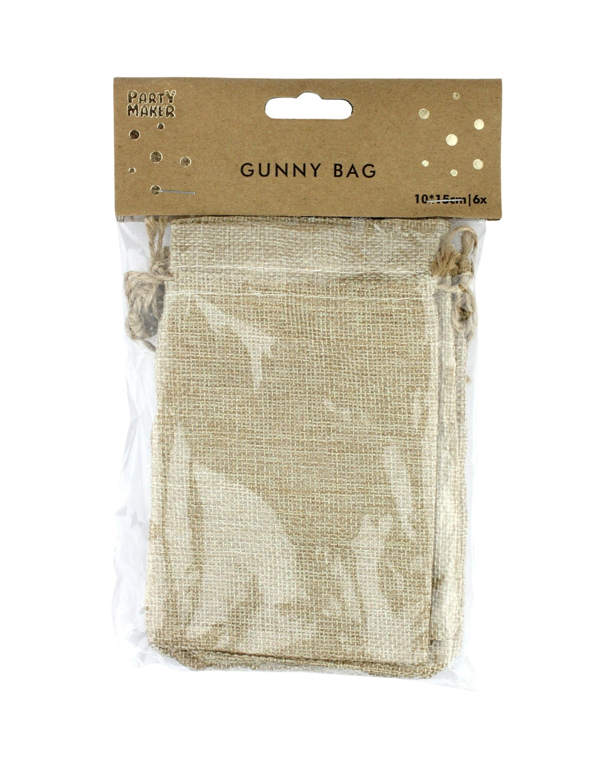 2 Partyrama Hessian Bags 10cm x 15cm Pack of 6, 2 of 4