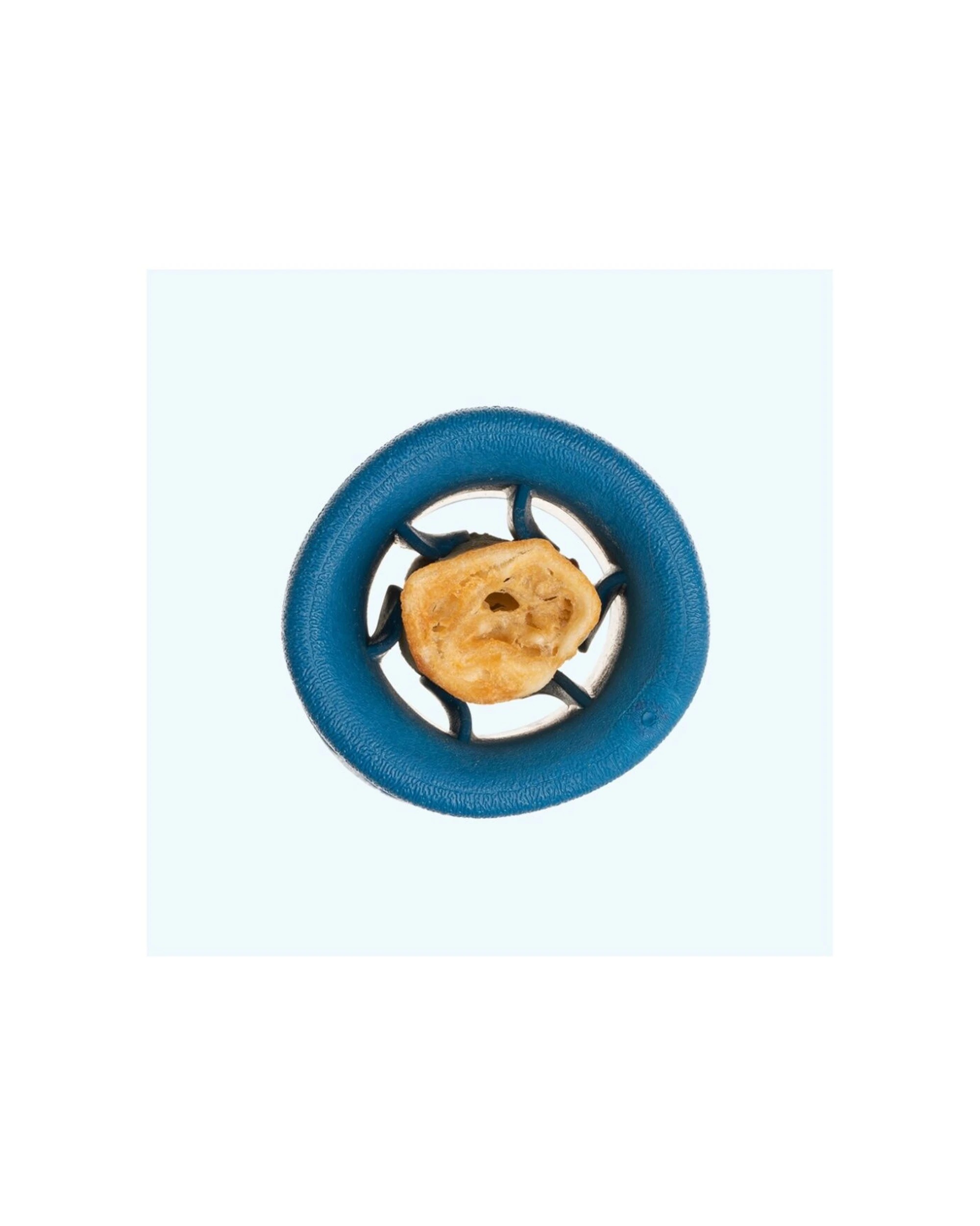 2 West Paw Funnl Pet Dog Treat Dispenser Soft Chew Toy No-Hide Holder Zogoflex - Blue, 2 of 5