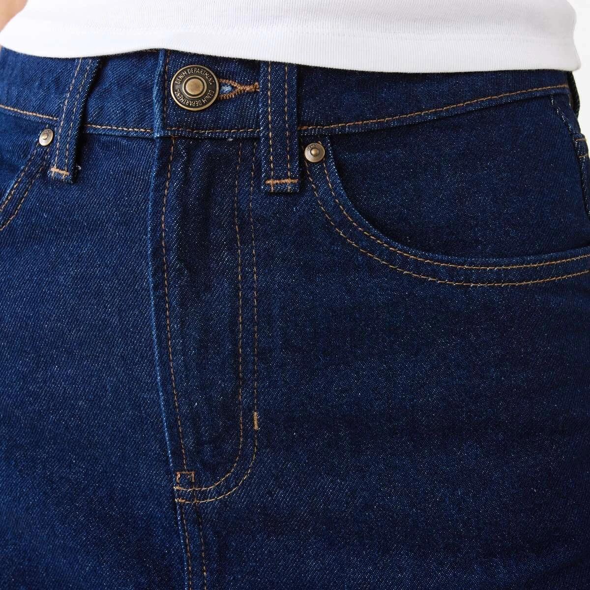 5 Denim Turnback Mini Skirt Indigo, 5 of 8