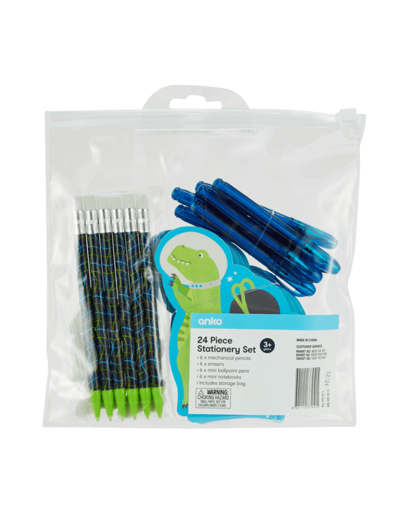 24 Piece Stationery Set - Space Dino