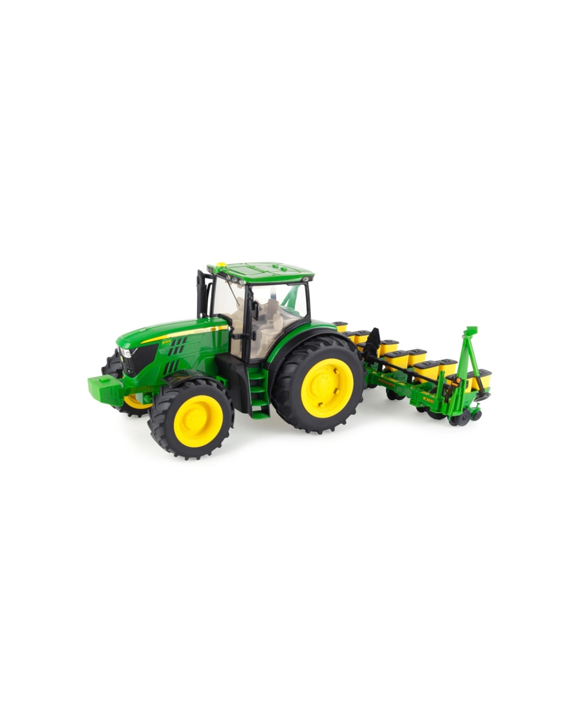 2 John Deere 1:16 Big Farm 6210R Tractor Toy Playset With Planter - Multi, 2 of 8
