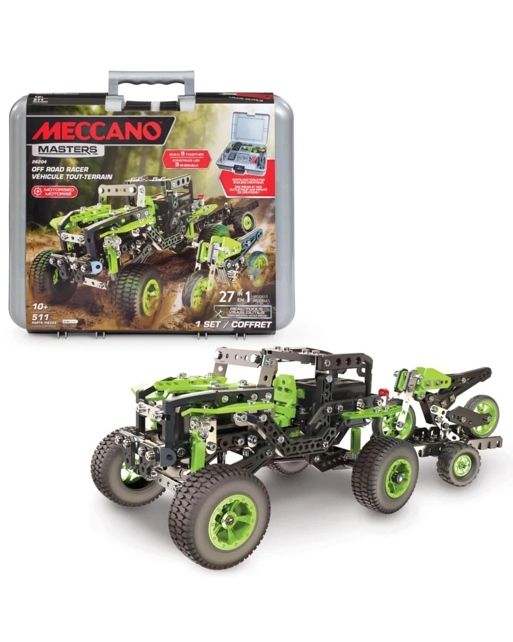 1 Meccano Masters 27-in-1 Off Road Racer Building Kit, 1 of 2