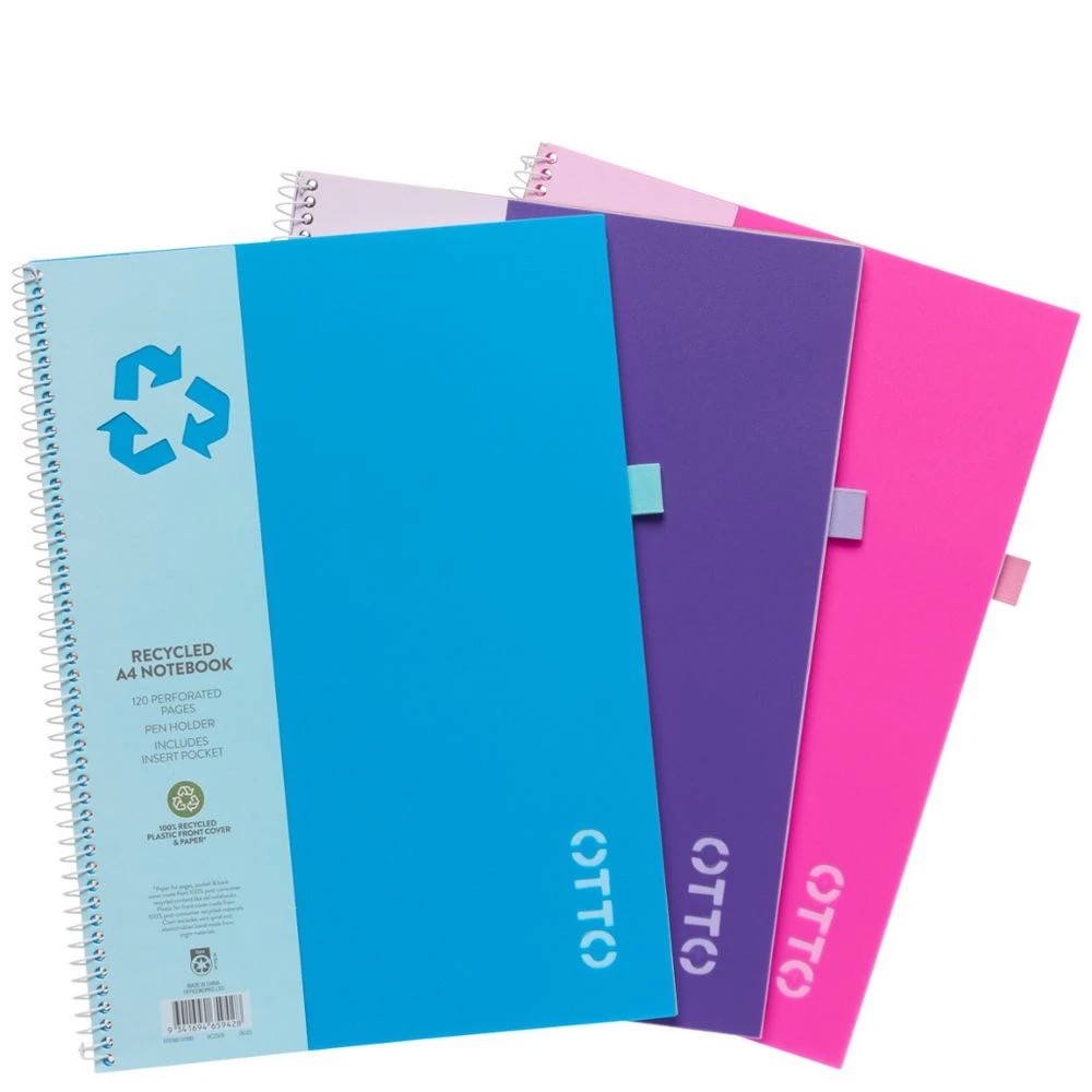 5 Otto A4 Recycled Notebook 120 Page Blue, 5 of 5