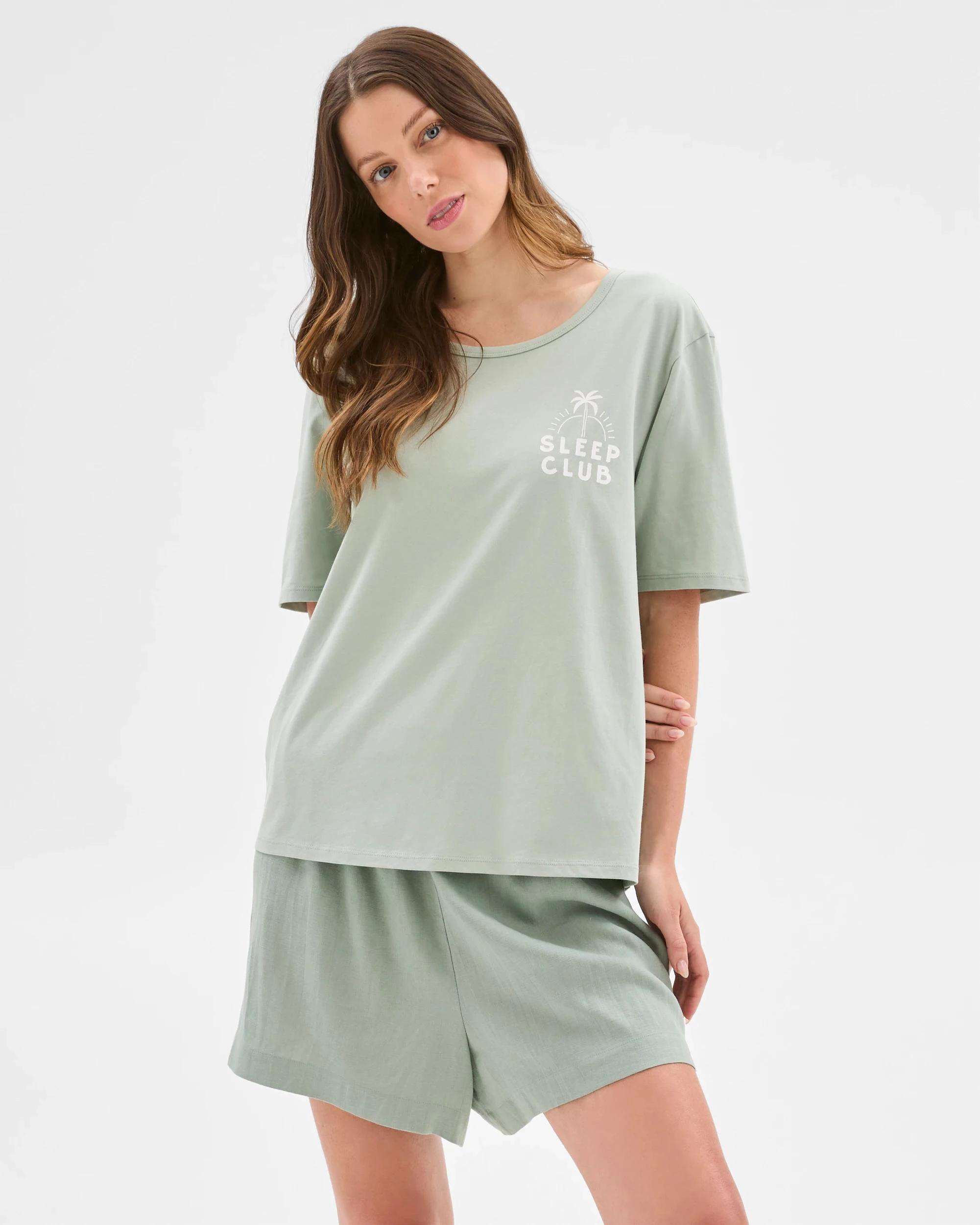 1 Target Woman Australian Cotton Womens Printed Sleep Top PALM, 1 of 6