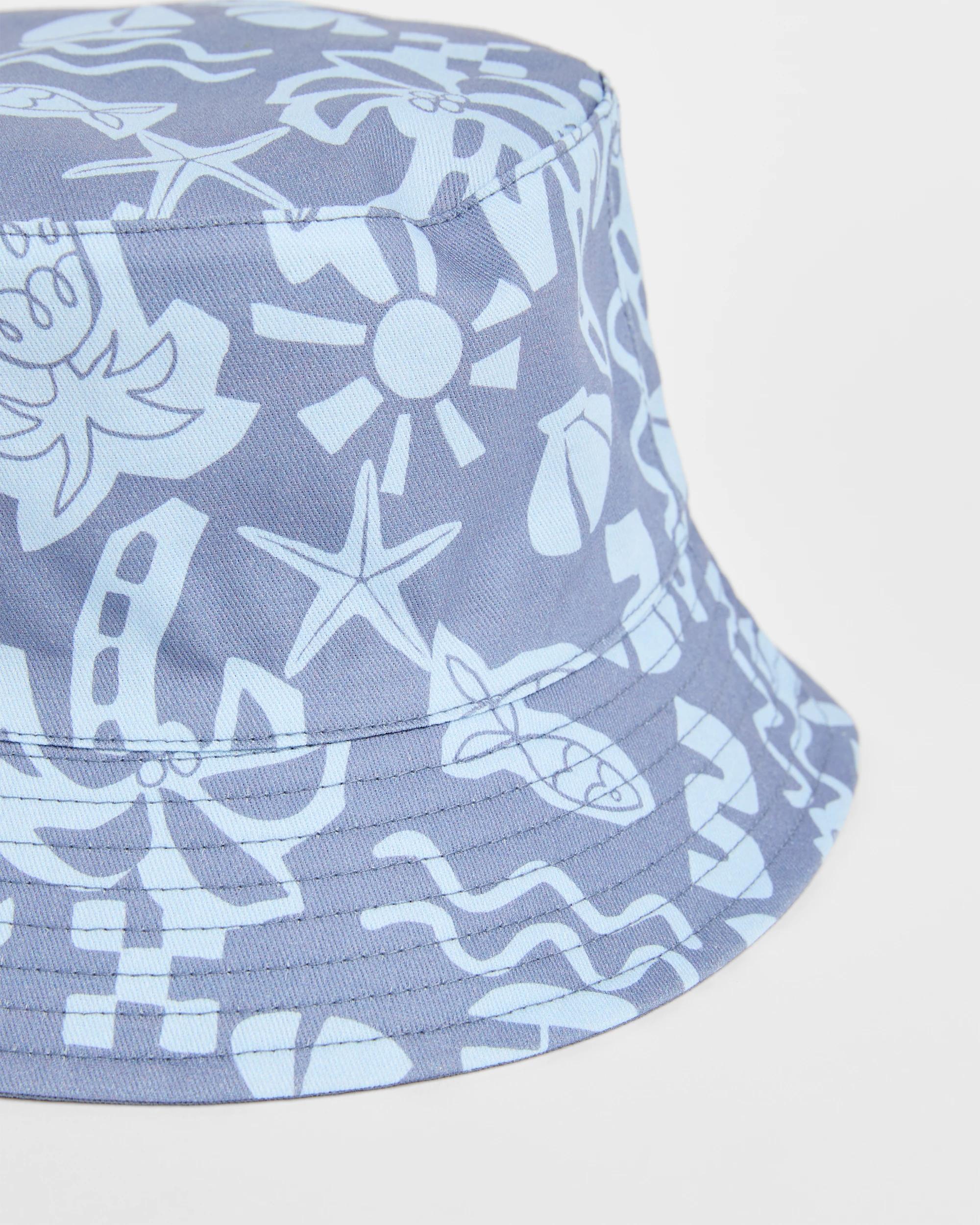 2 Target Kids Reversible Tiki Print Bucket Hat BLUE, 2 of 2