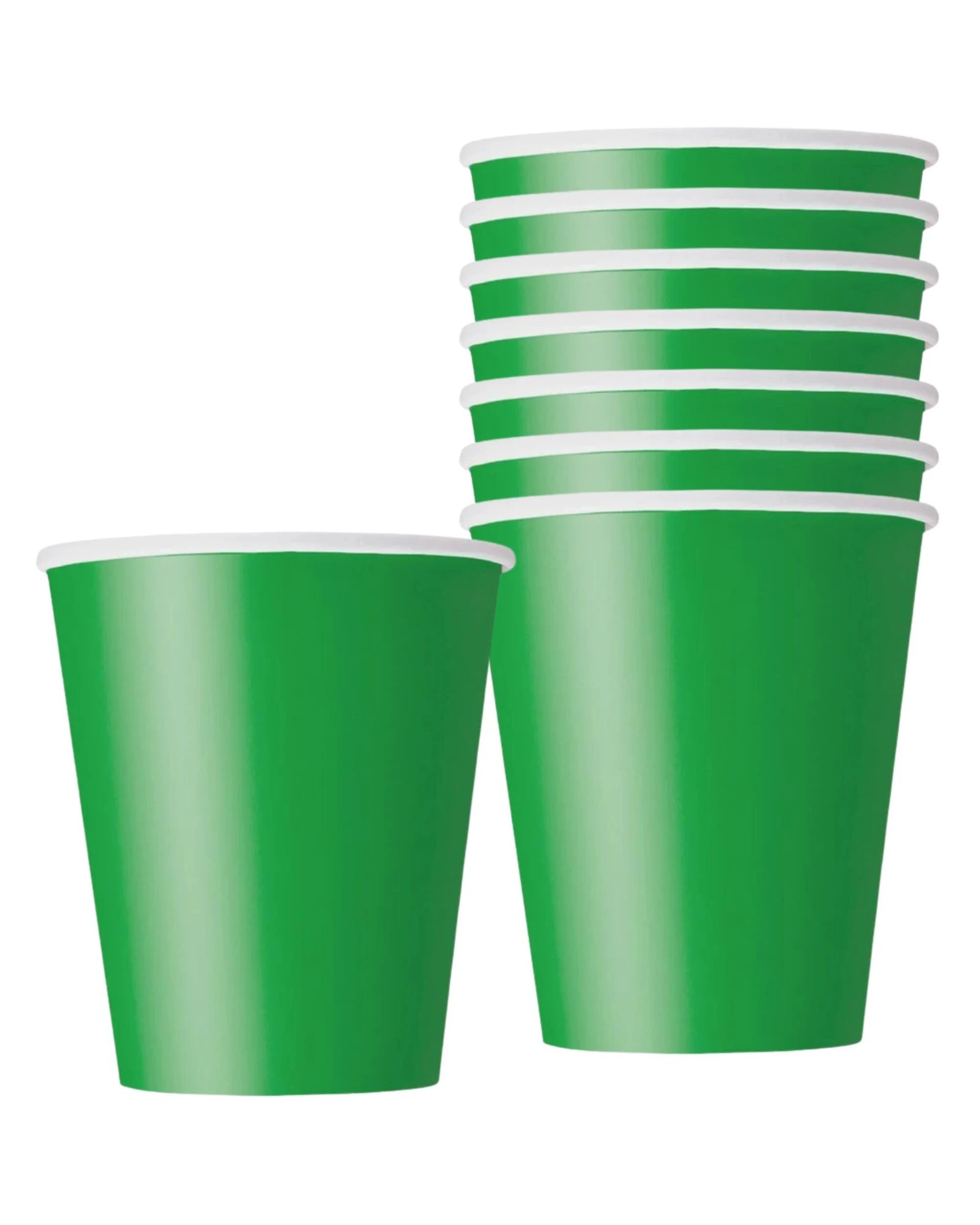 1 Unique Green Paper Cups Pack of 8 - Green, 1 of 1