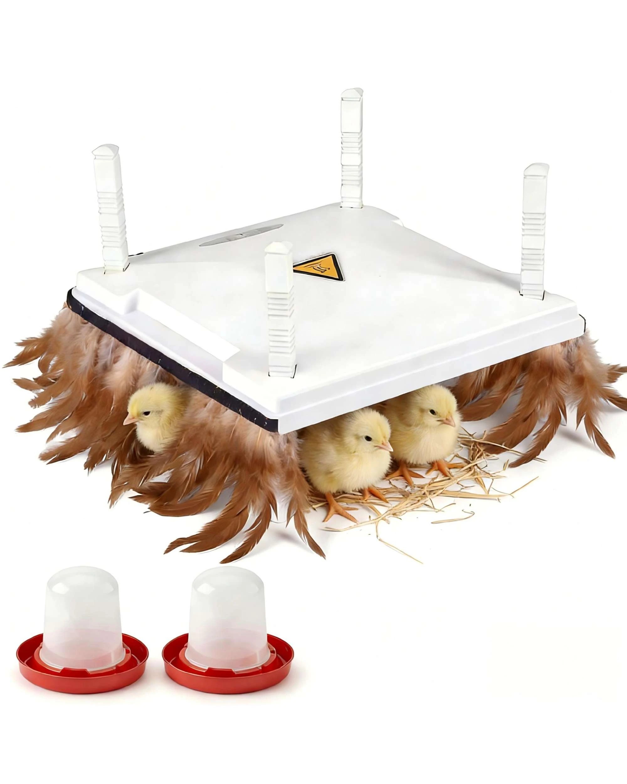 1 Advwin Chick Brooder Kit Heater Plate w/Feathers Feeder Waterer Set Adjustable Poultry, 1 of 10