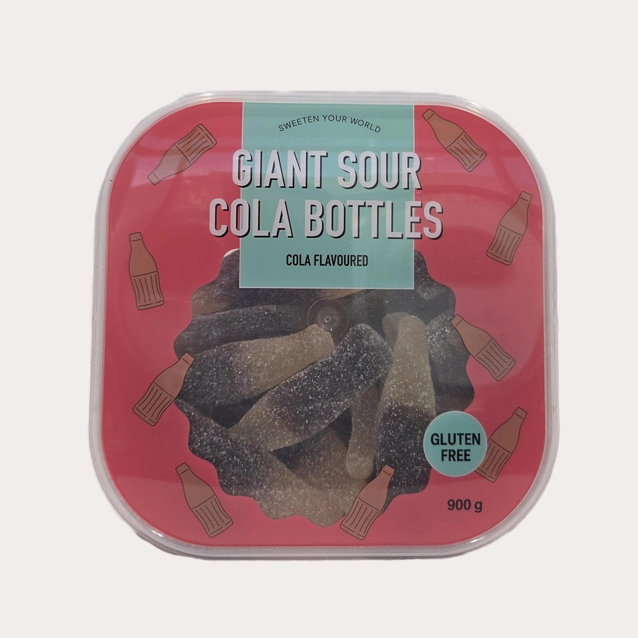1 Giant Sour Cola Bottles Candy Tub 900g, 1 of 2