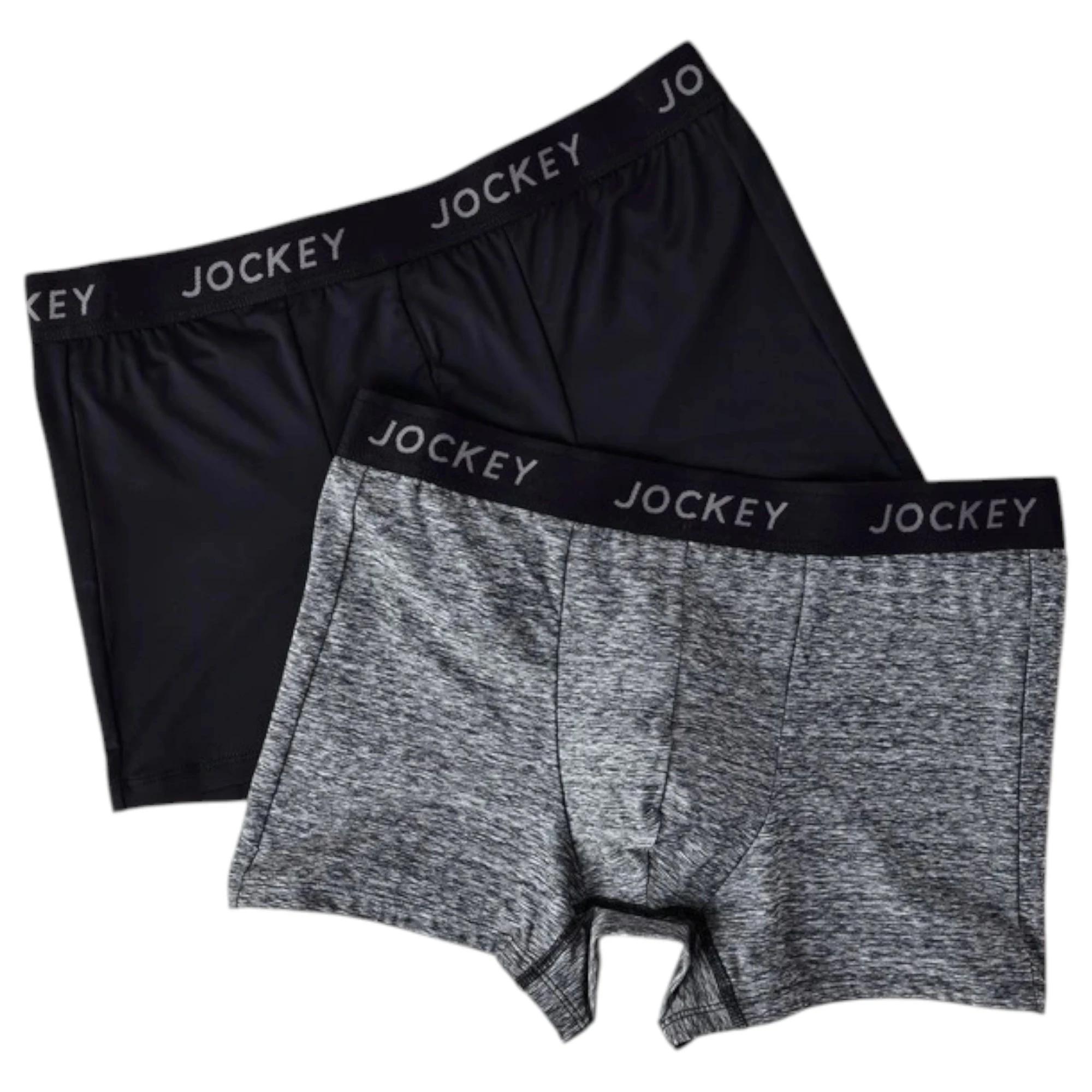 5 Jockey 8 Mens Comfort Classics Microfibre Trunks Marle Underwear BLACK MARLE, 5 of 6