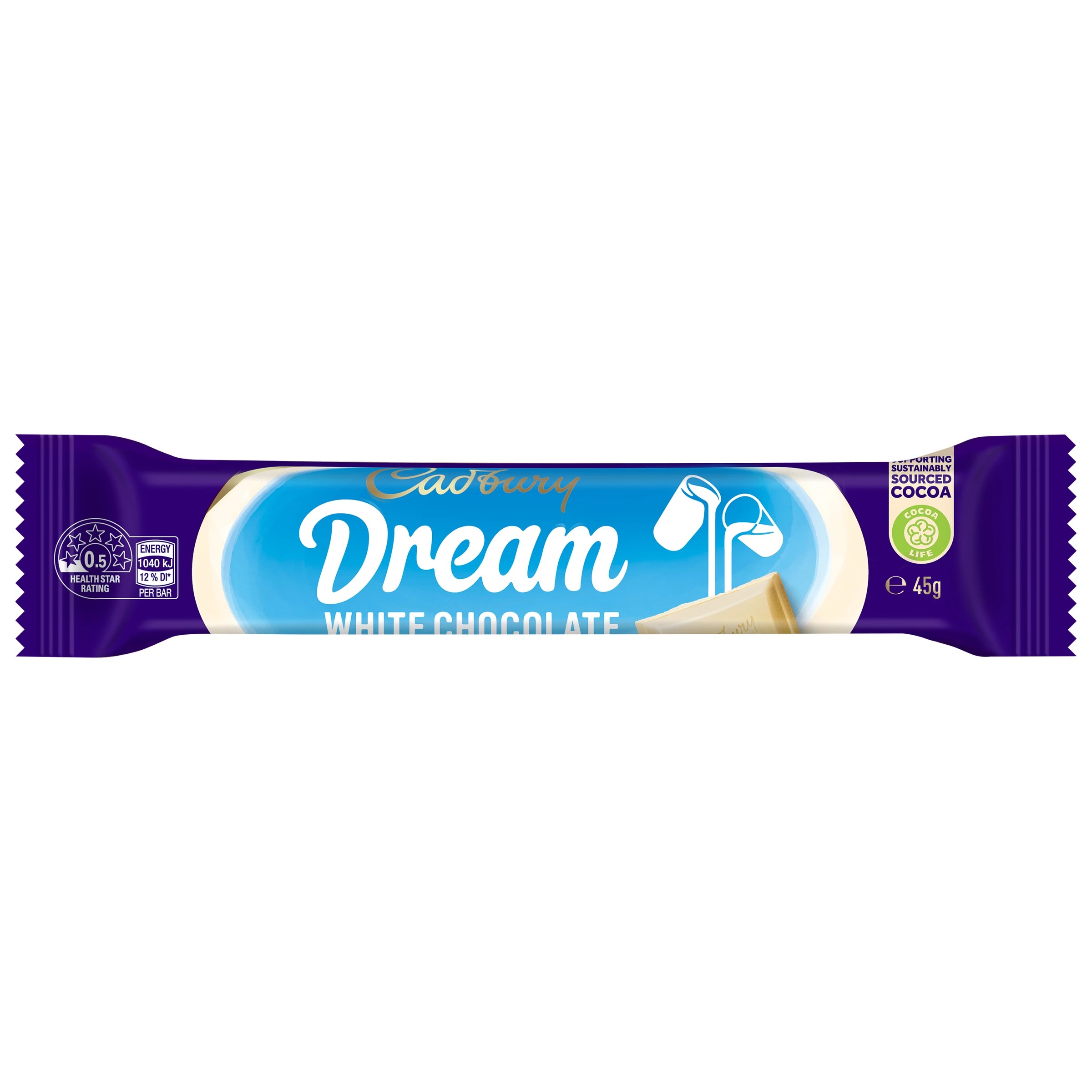 1 Cadbury Dream White Chocolate 45g, 1 of 2