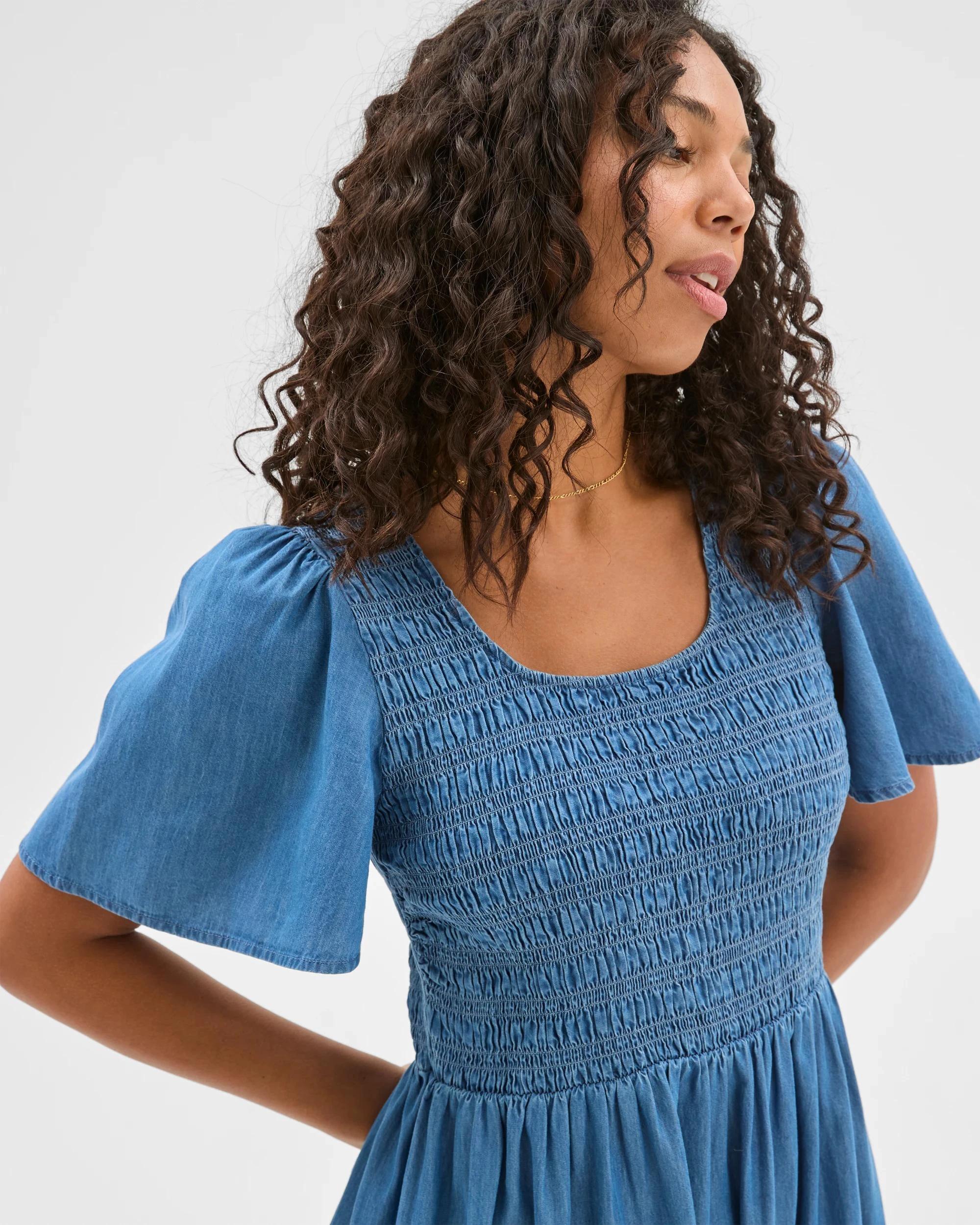 3 Target Woman Chambray Midi Dress CHAMBRAY, 3 of 6