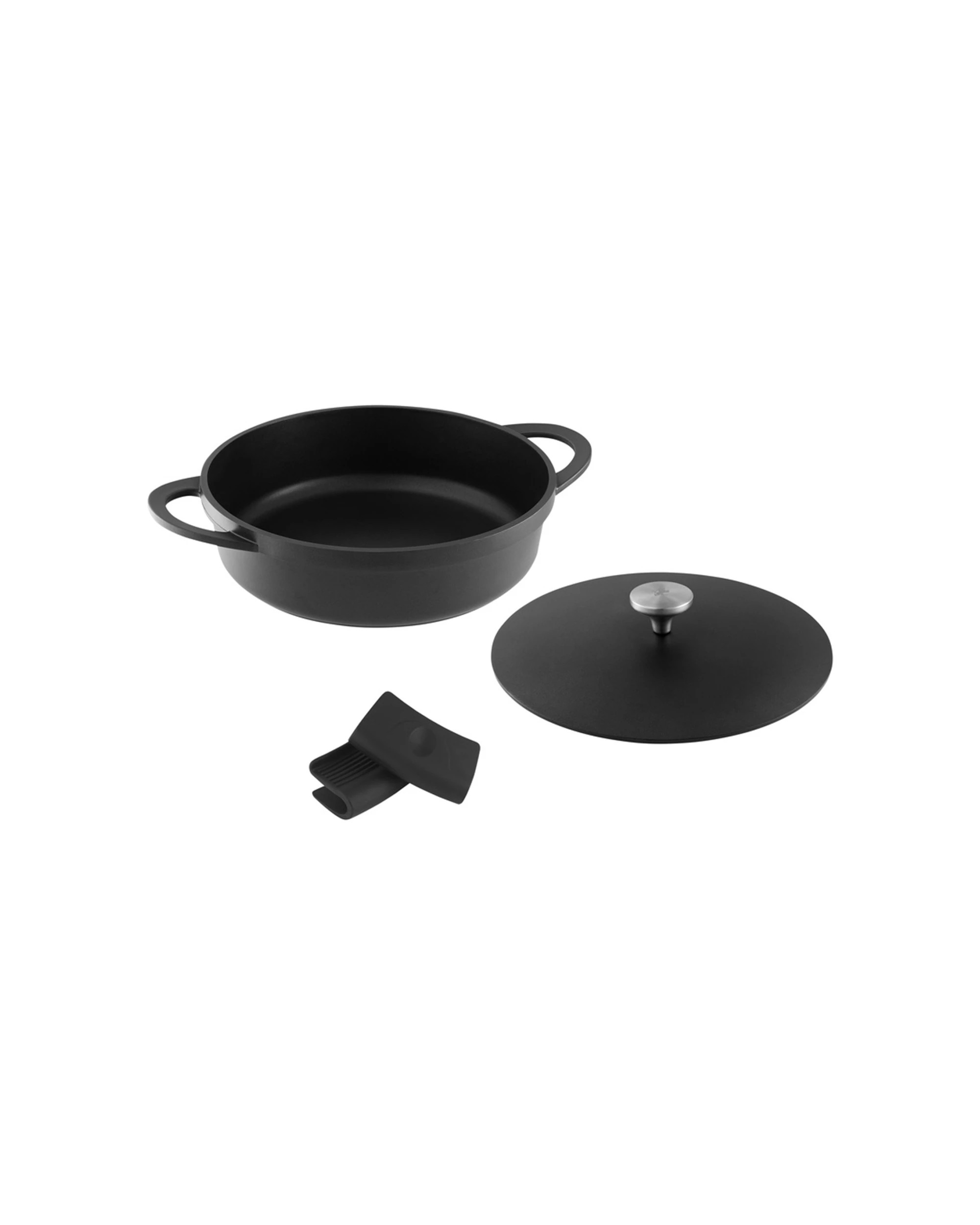 2 Maxwell And Williams Cast Lite Non Stick Shallow Casserole 28cm 4L Oven Safe - Black, 2 of 3