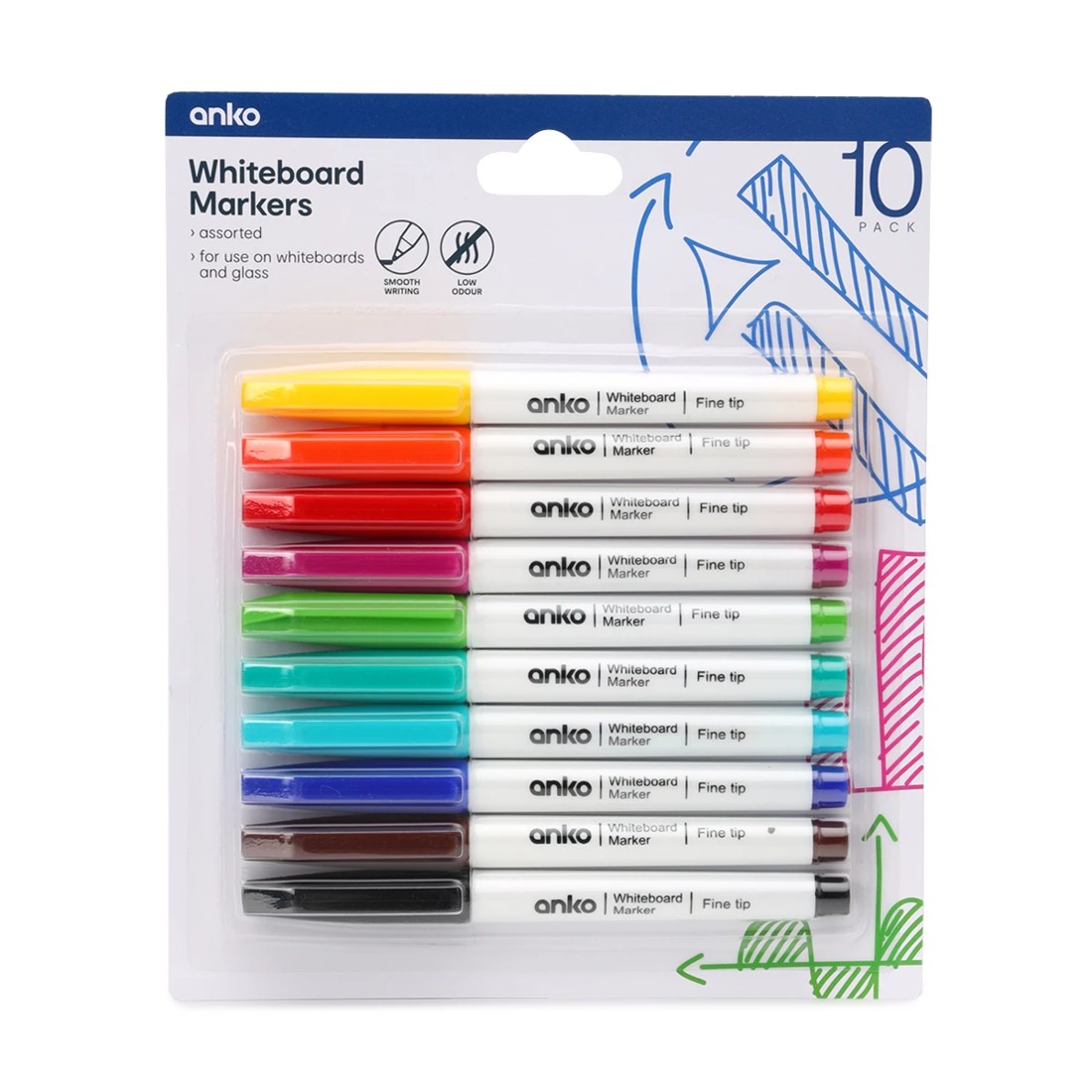 1 10 Pack Whiteboard Markers, 1 of 5