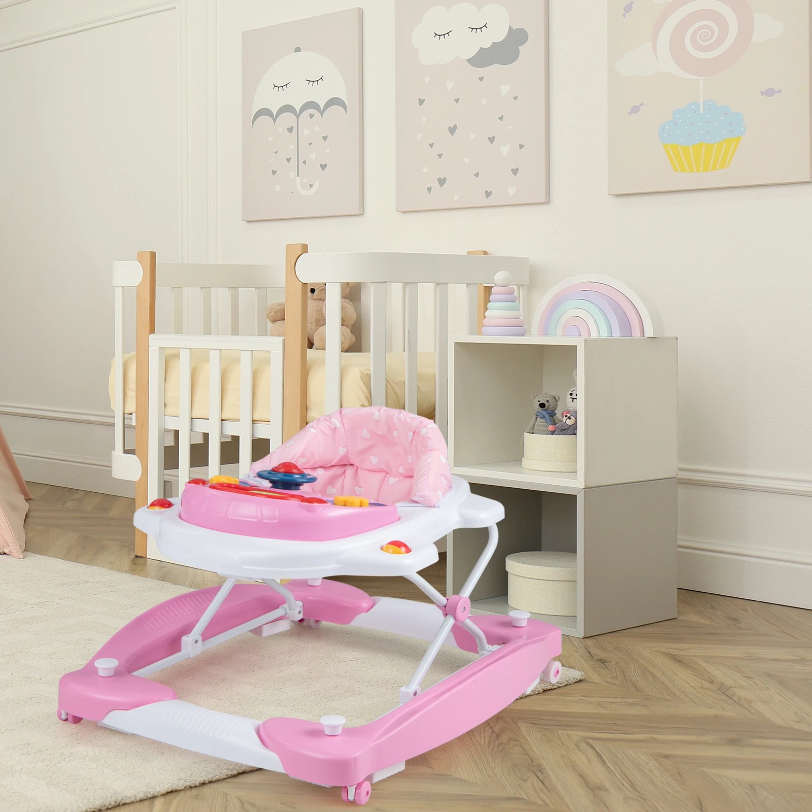 3 Costway Foldable Walker 6 in 1 Activity Center, 3 of 5