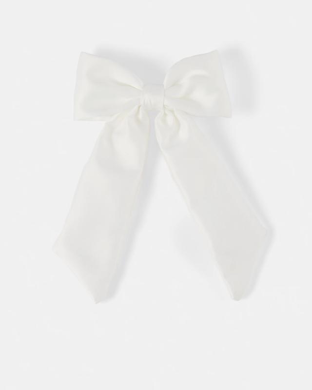 White Large Bow Hair 