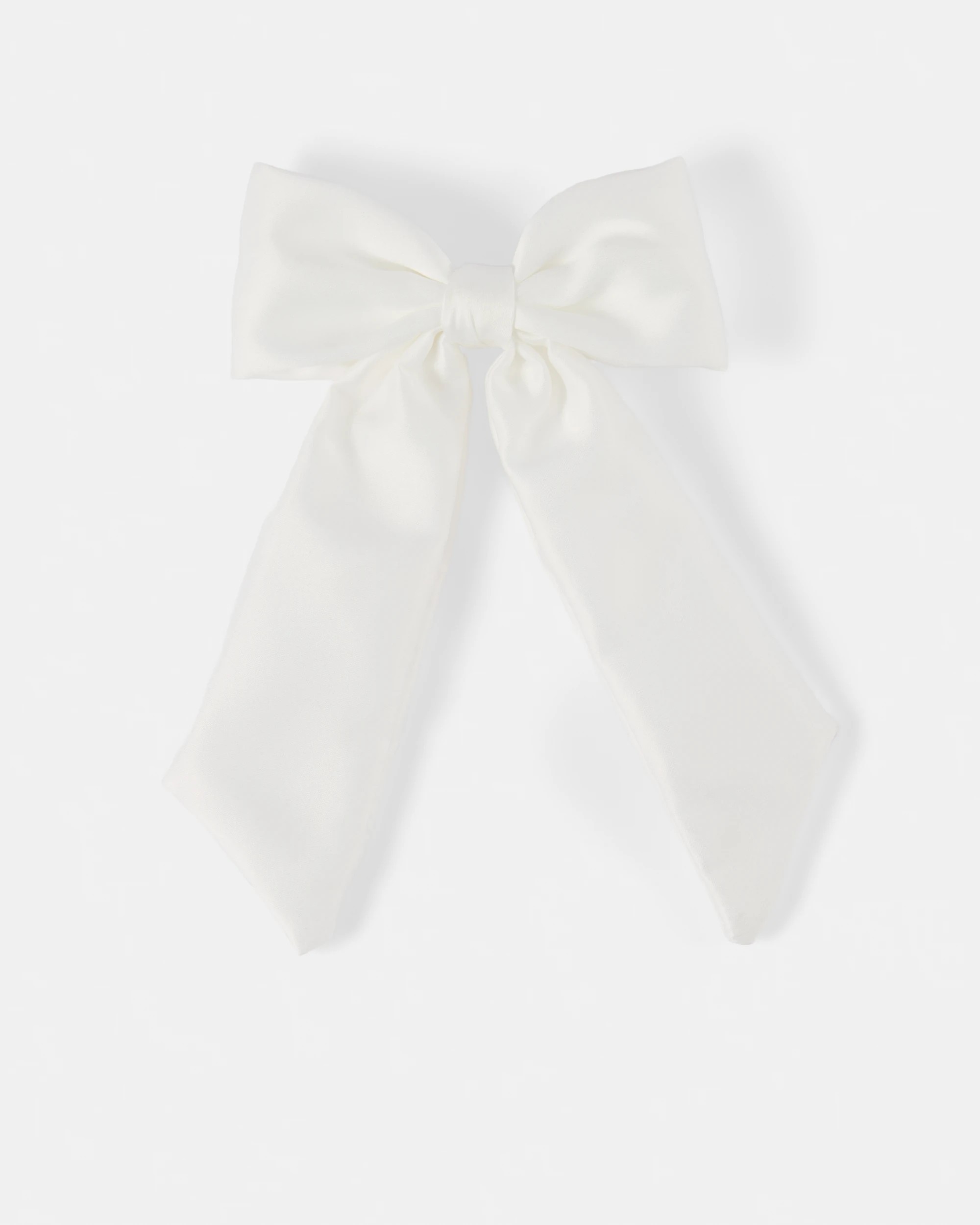 1 White Large Bow Hair Clip, 1 of 4