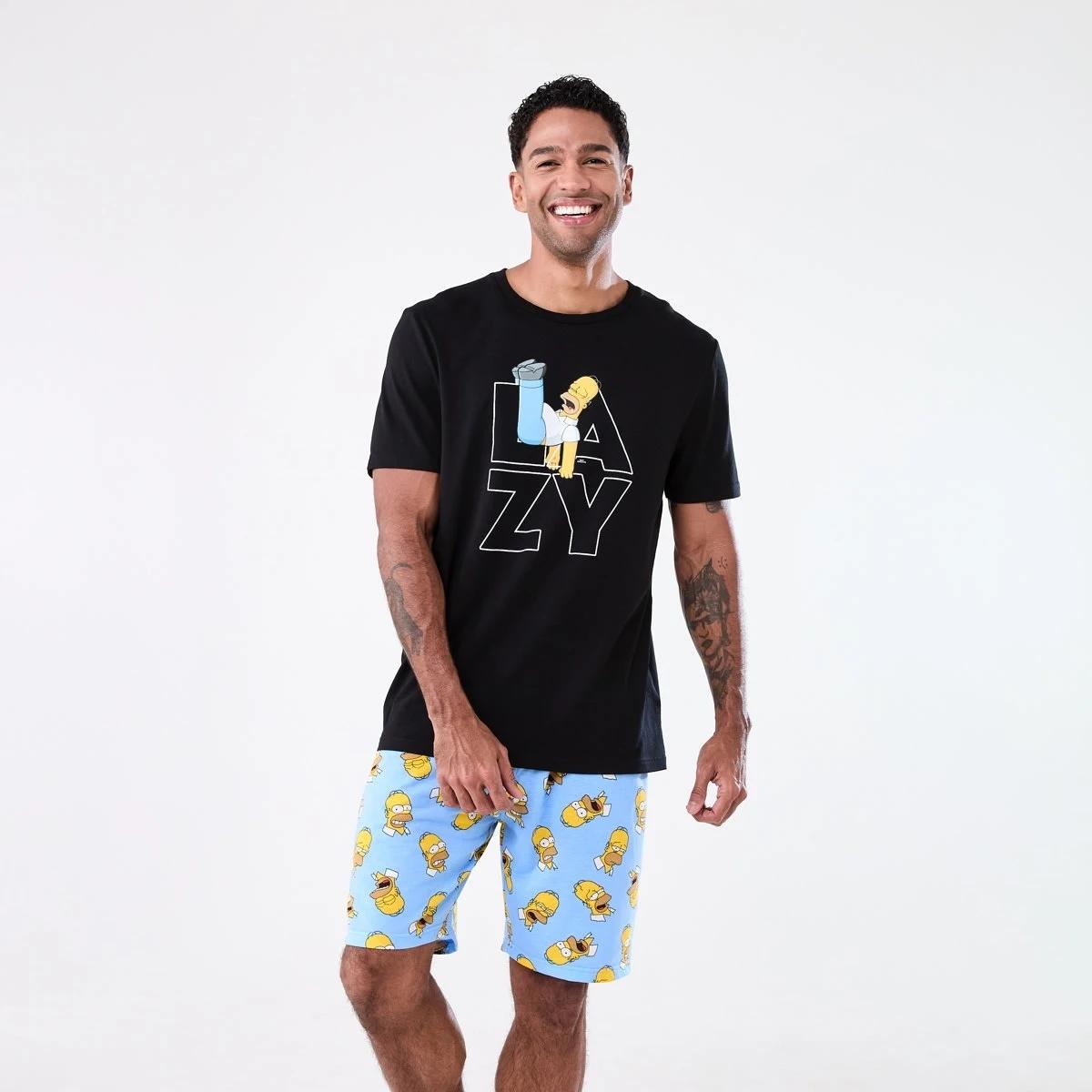 1 The Simpsons License Short Sleeve Pyjama Set SIMPSONS, 1 of 8