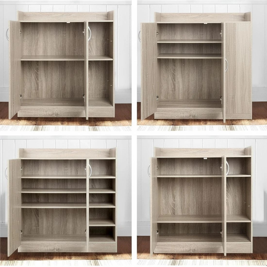 6 Artiss Shoe Rack Cabinet 21 Pairs Adjustable Shelves - Brown, 6 of 10