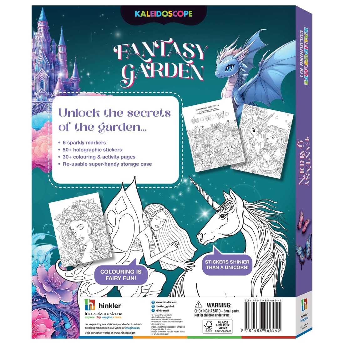 2 Kaleidoscope Fantasy Garden Colouring Kit - Book, 2 of 5