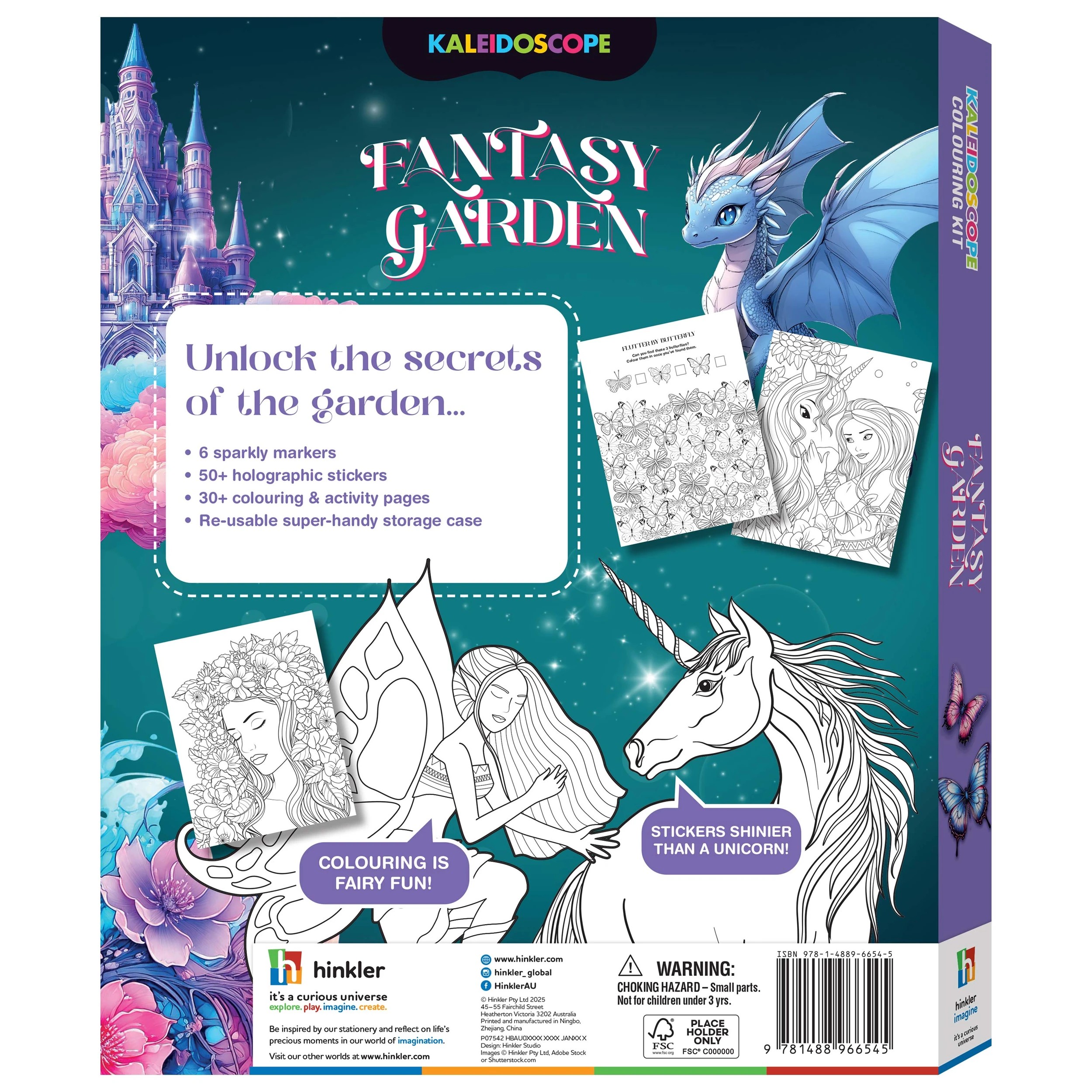2 Kaleidoscope Fantasy Garden Colouring Kit - Book, 2 of 5