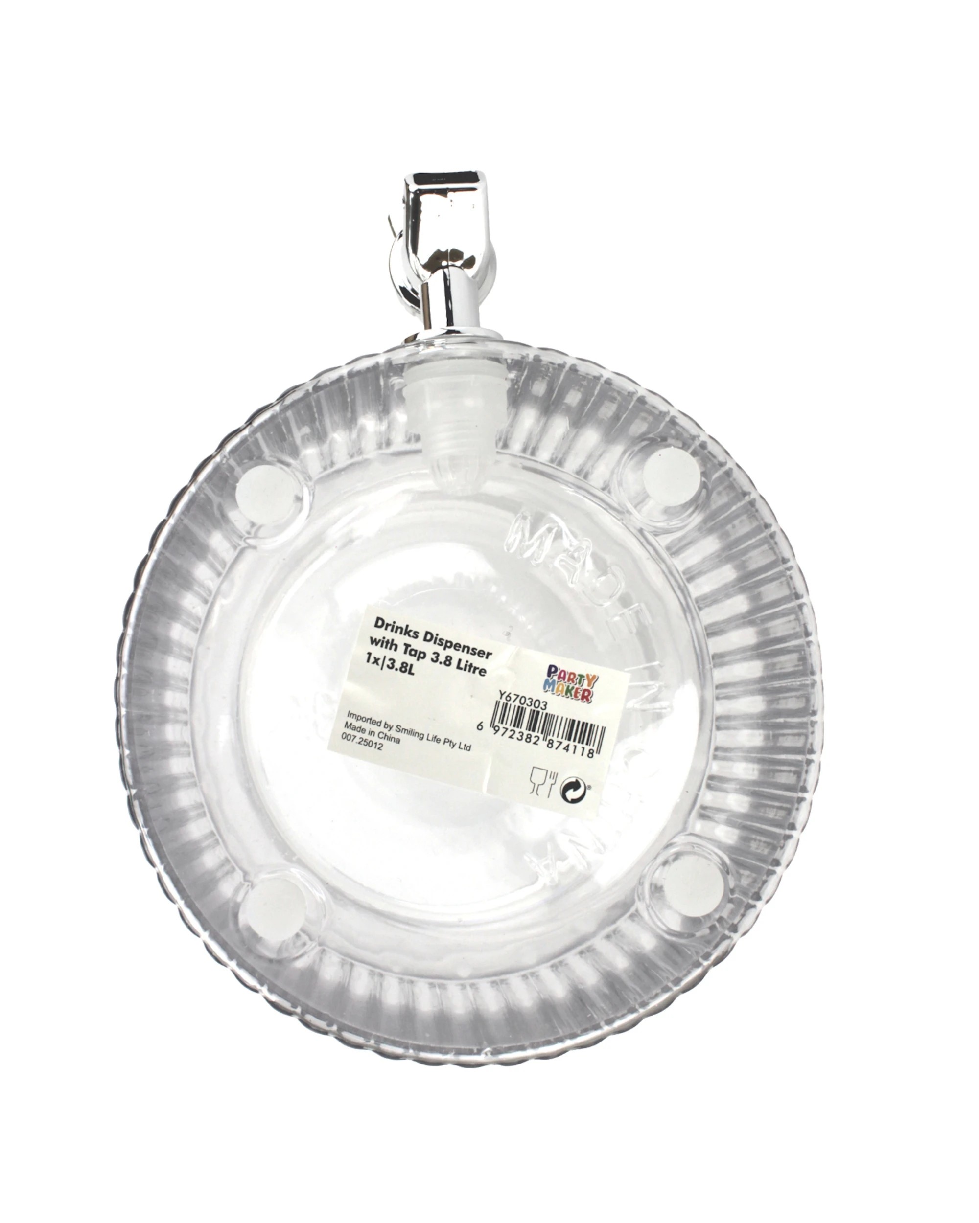 4 Party Maker Drink Dispenser With Tap 3.8L - Clear, 4 of 4