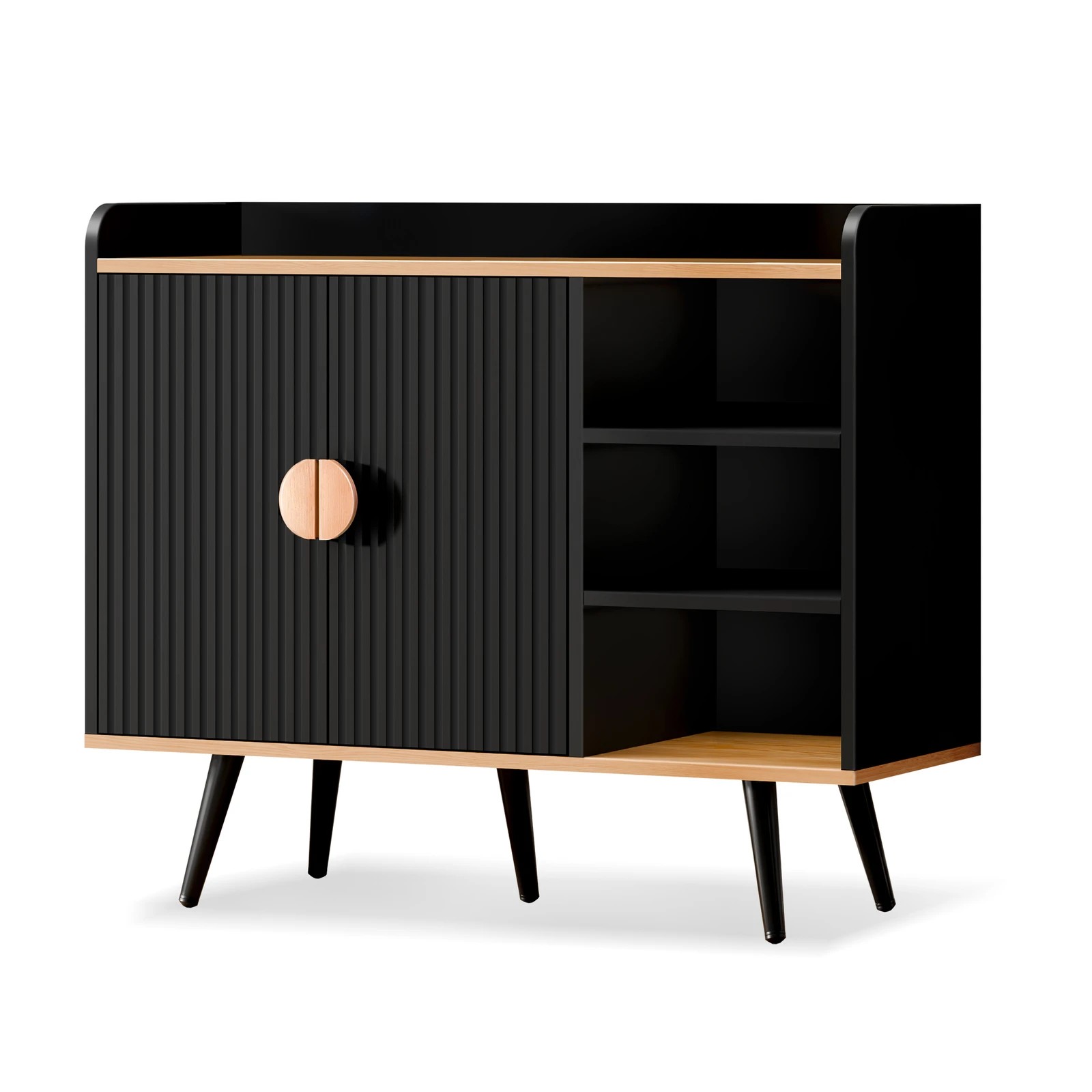 1 Alfordson Shoe Cabinet Organiser Storage Rack Drawer Shelf 18 Pairs - Black, 1 of 4