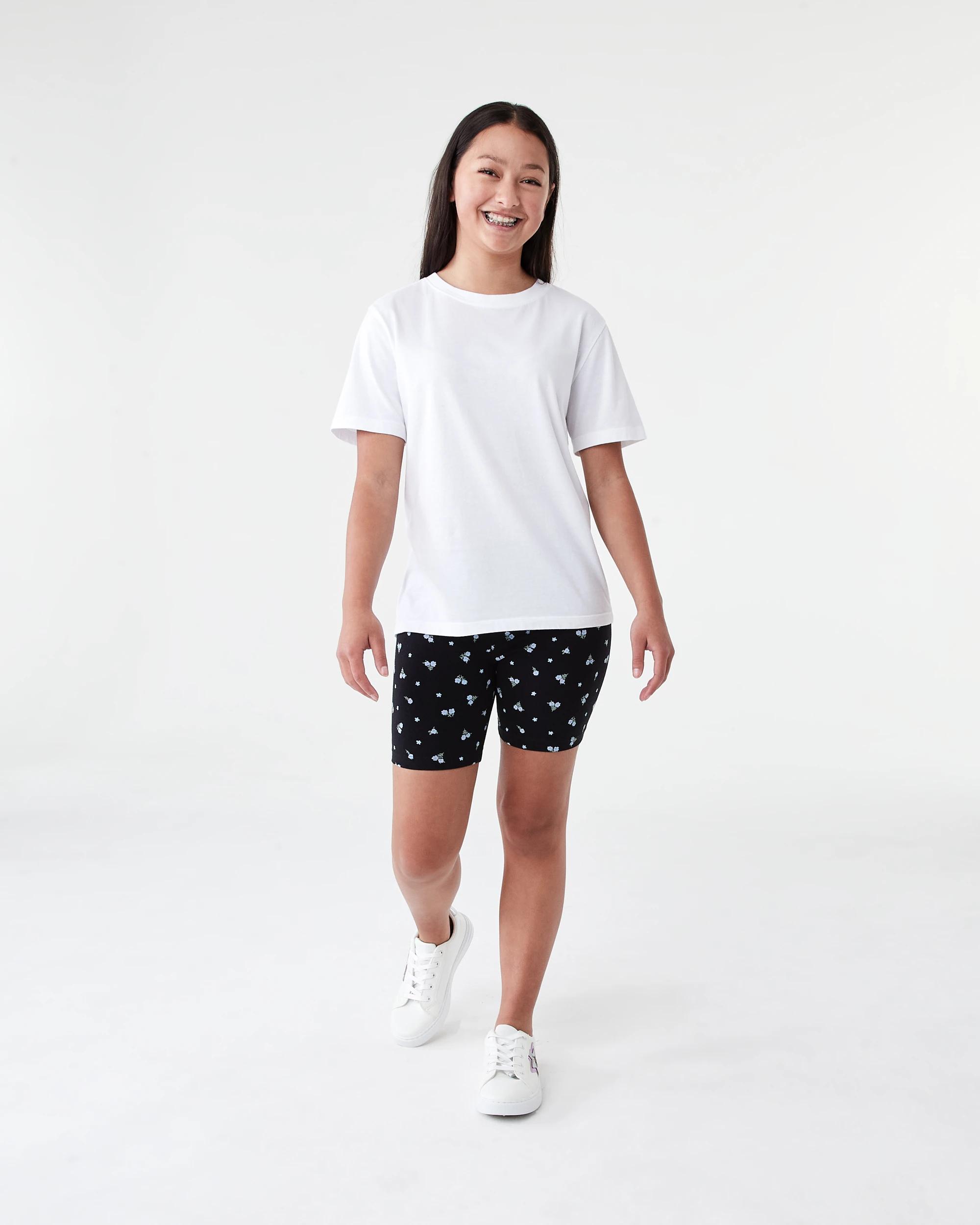 5 Print Bike Shorts Blk Floral, 5 of 6