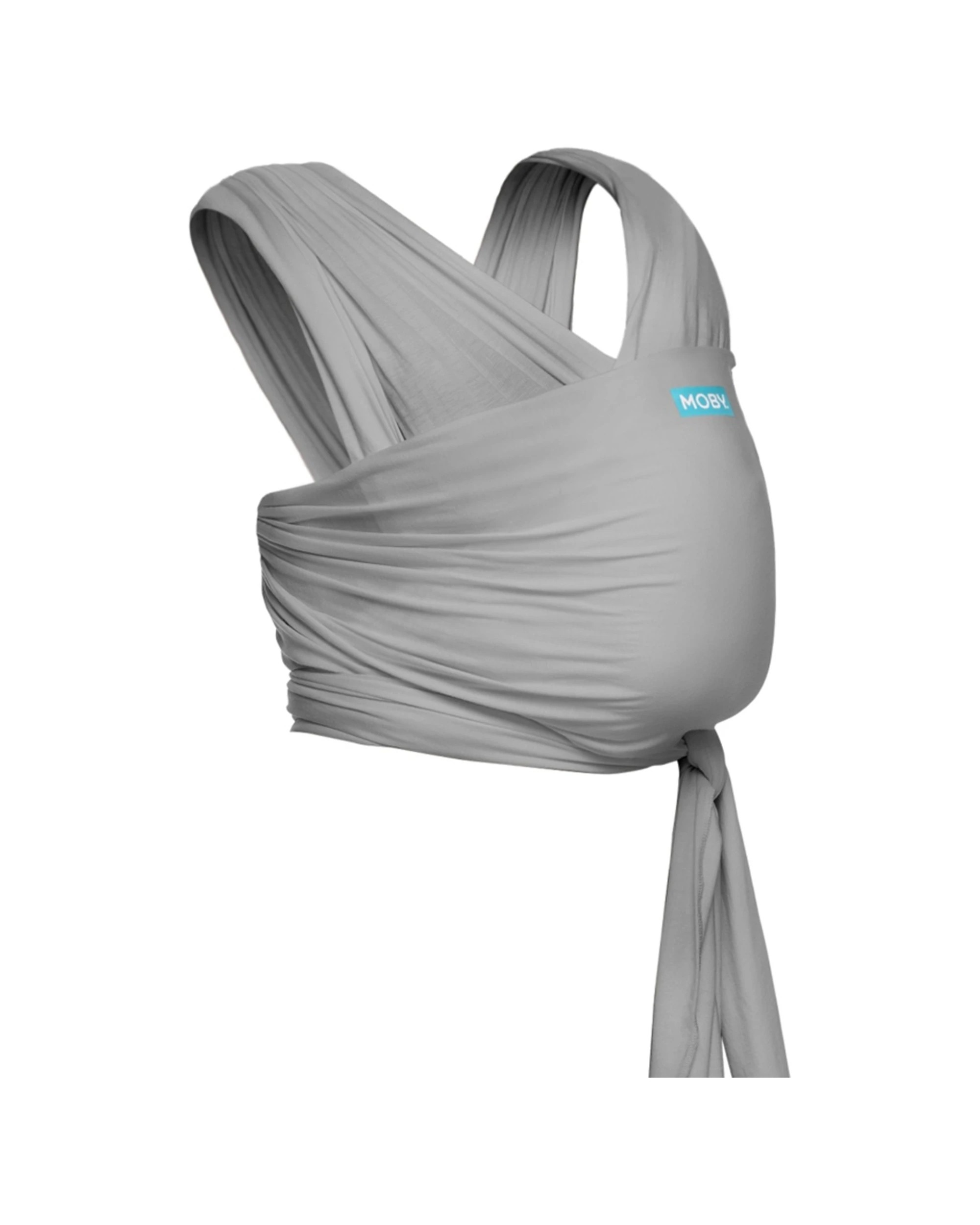 1 Moby Classic Wrap Baby Cotton Body Carrier One Size Fits All Soft Durable Cotton - Grey, 1 of 3