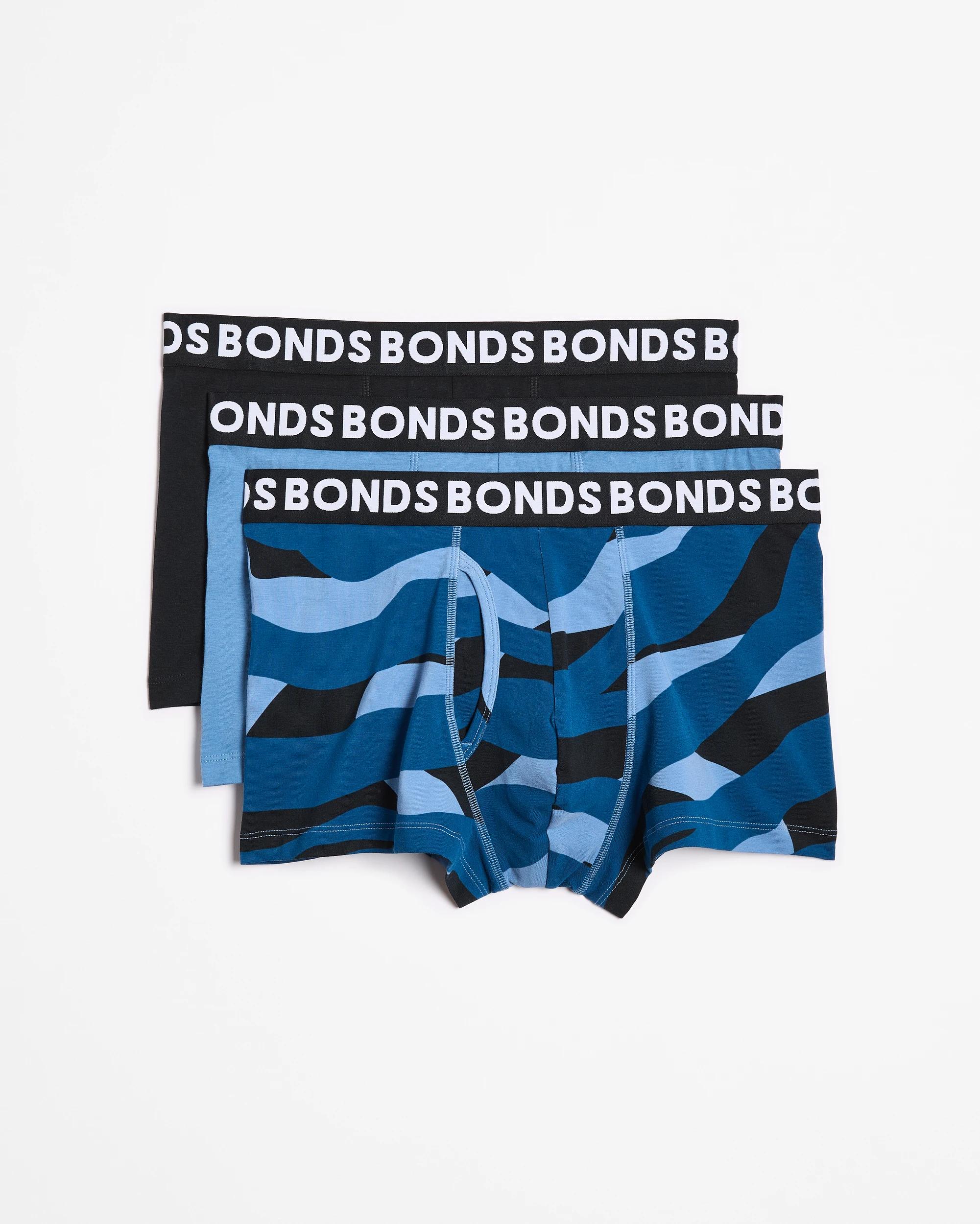 1 3 Pack Classic Trunks - Bonds CAMO SHADOW/BLUE/BLACK, 1 of 3