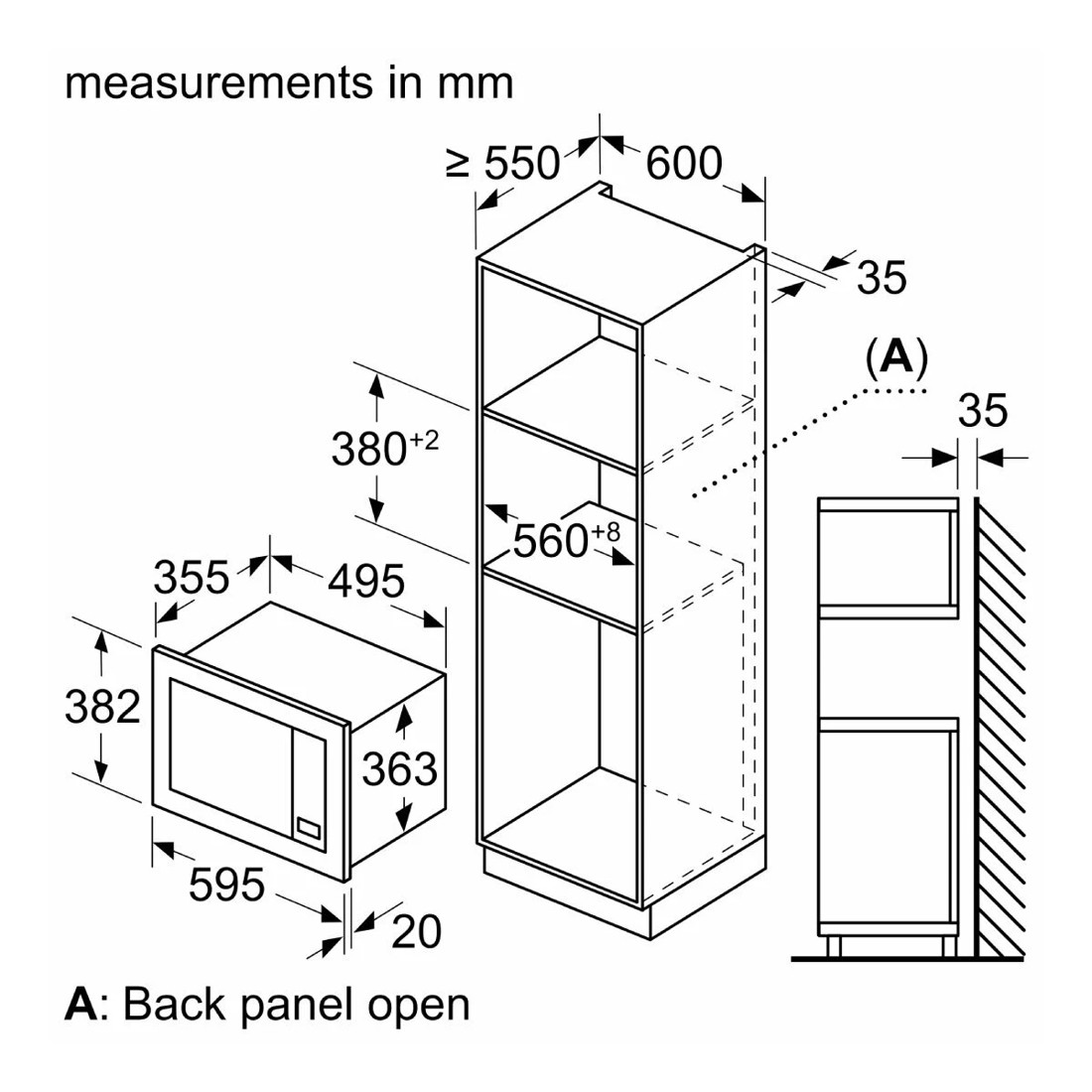 4 Bosch Serie 2 25L Built-in 800W Microwave Oven, 4 of 4